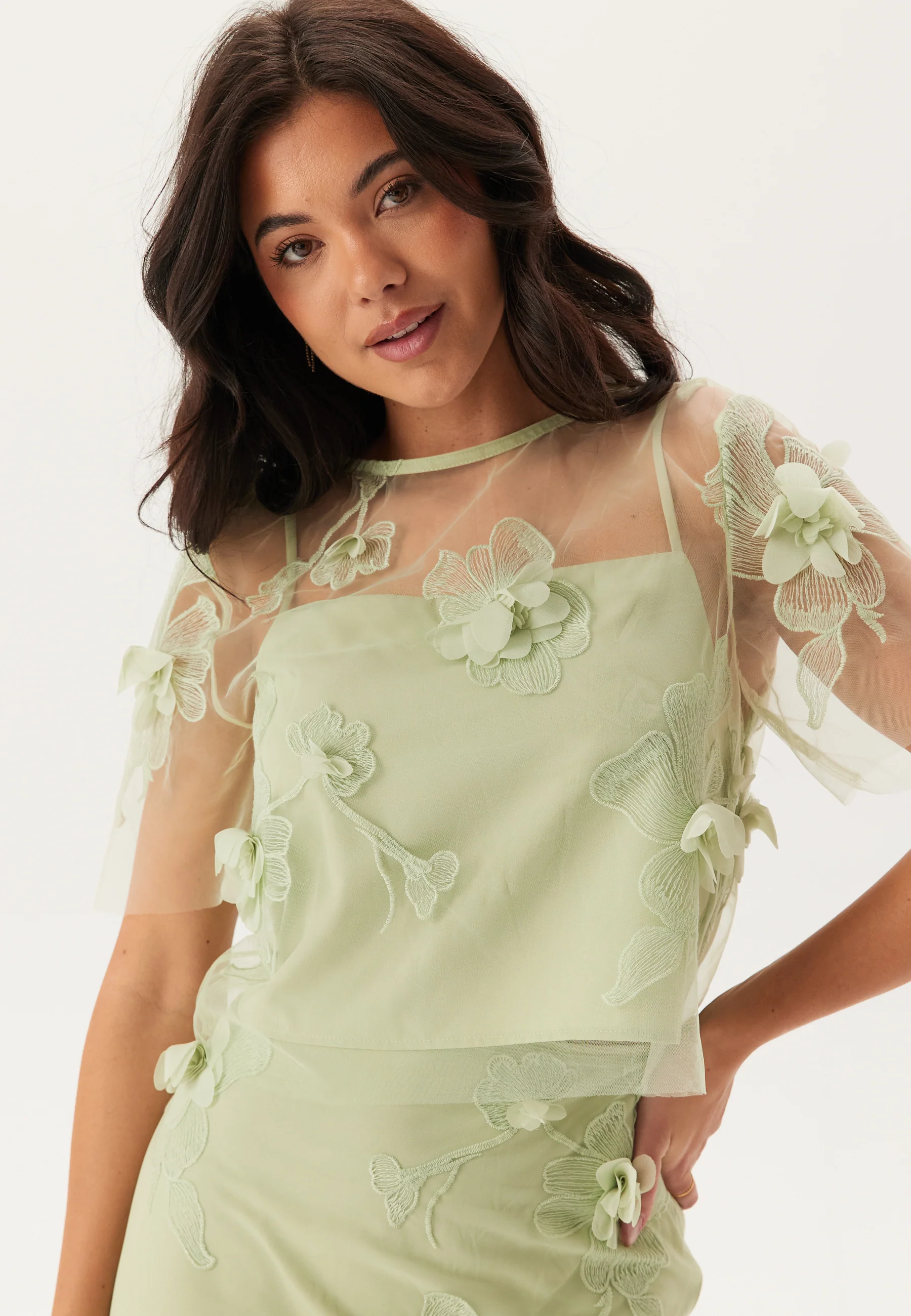 3D Floral T-shirt Blouse
