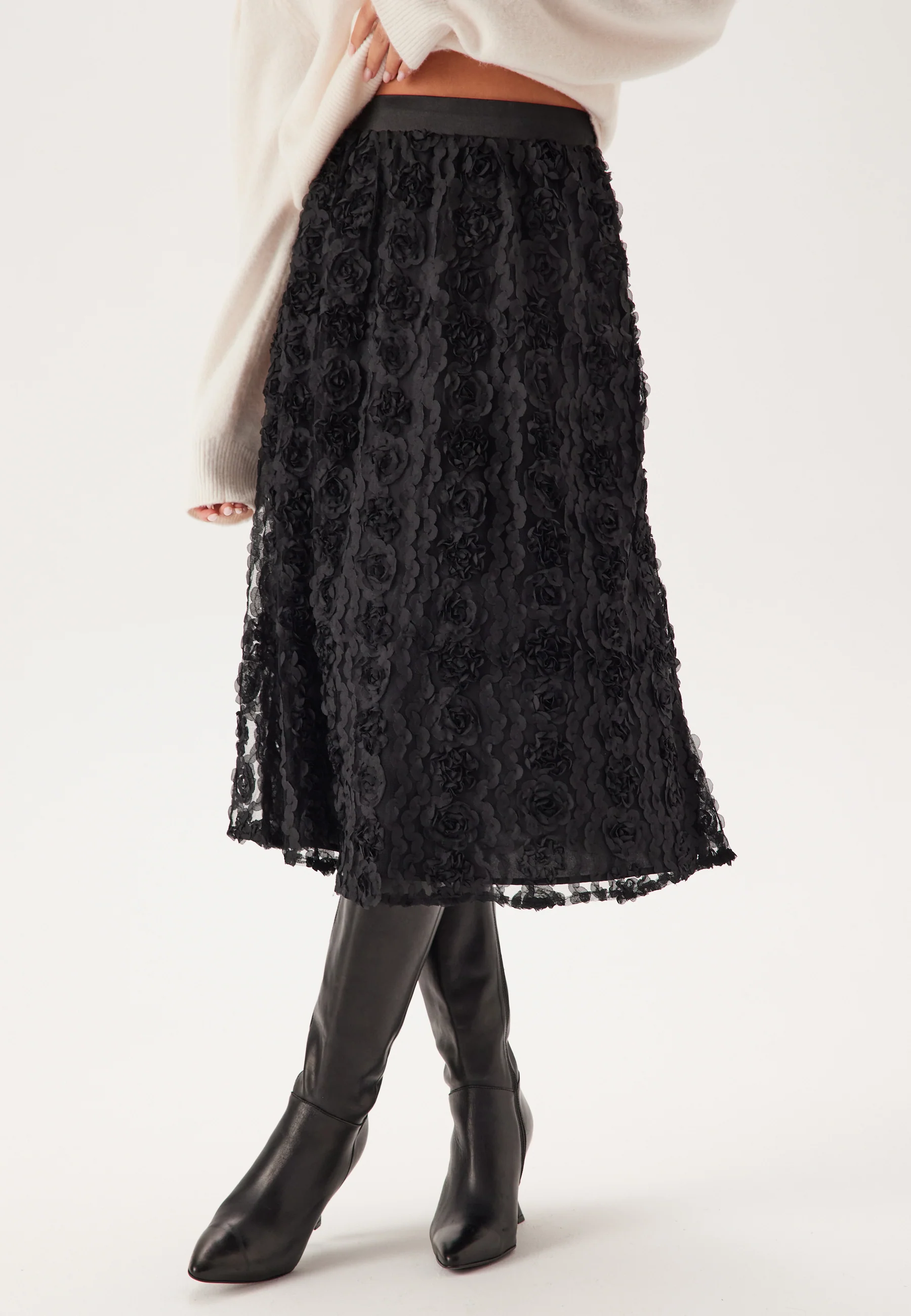 3D Flower Midi Skirt - Image 2