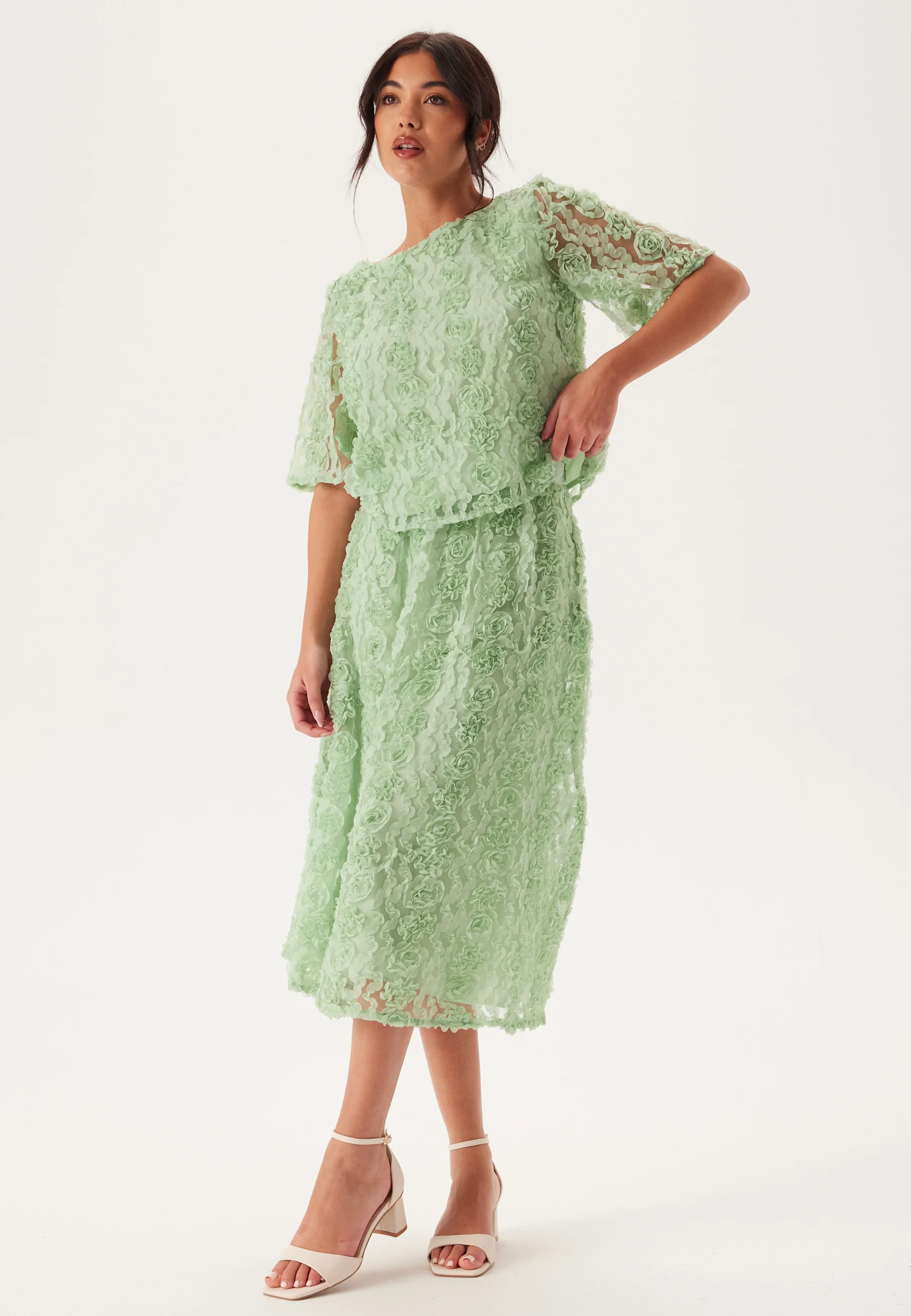 3D Flower Midi Skirt - Image 3