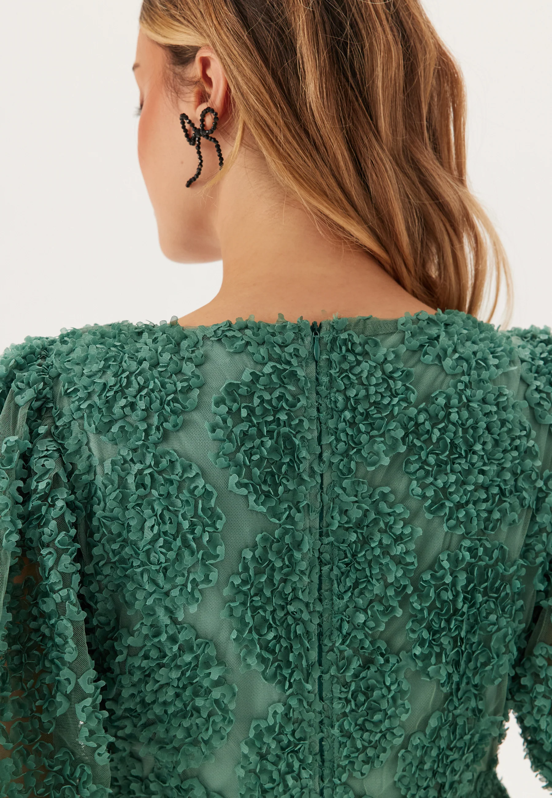 3D Puff Sleeve Dress - Image 5