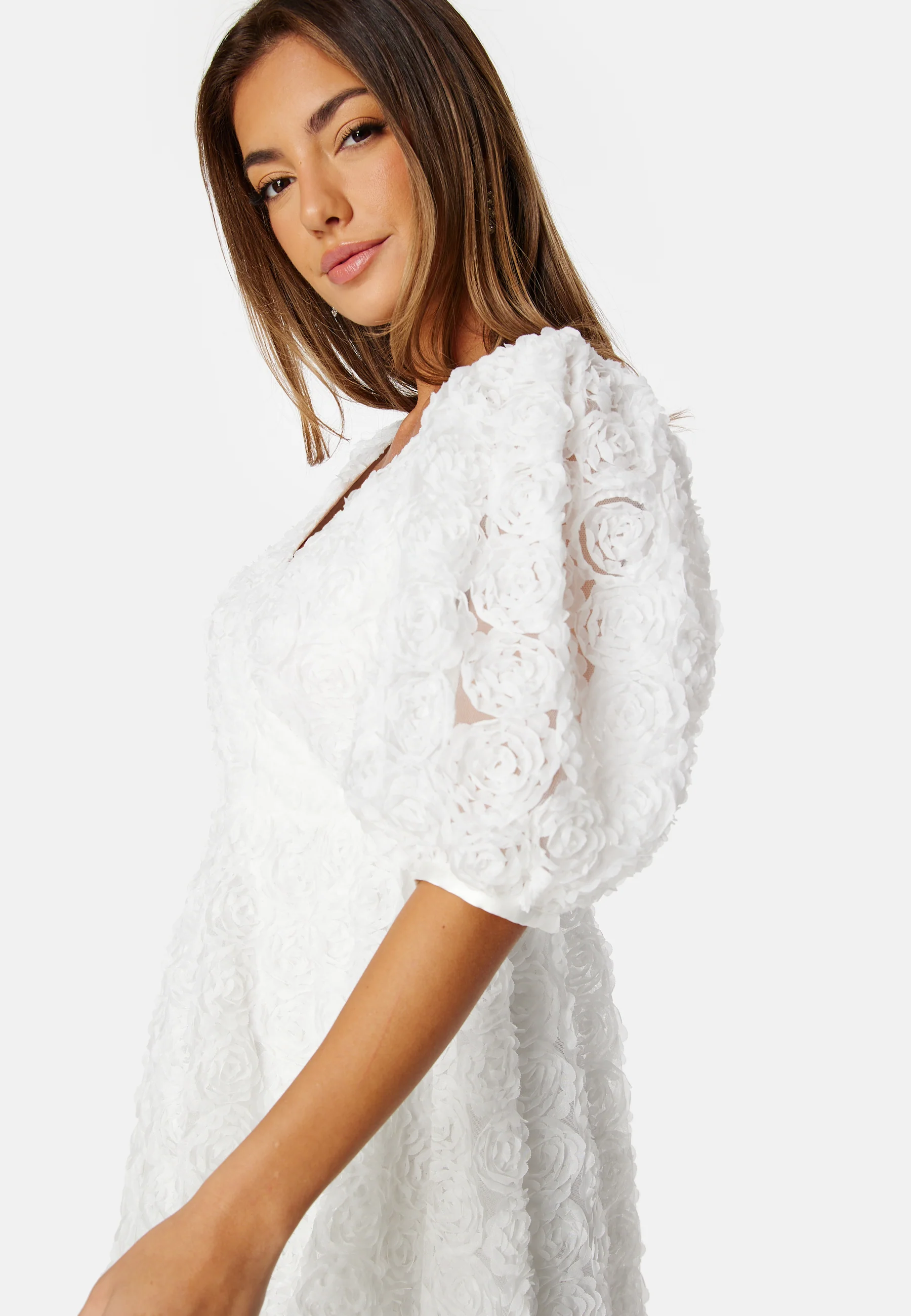 3D Puff Sleeve Dress - Image 4