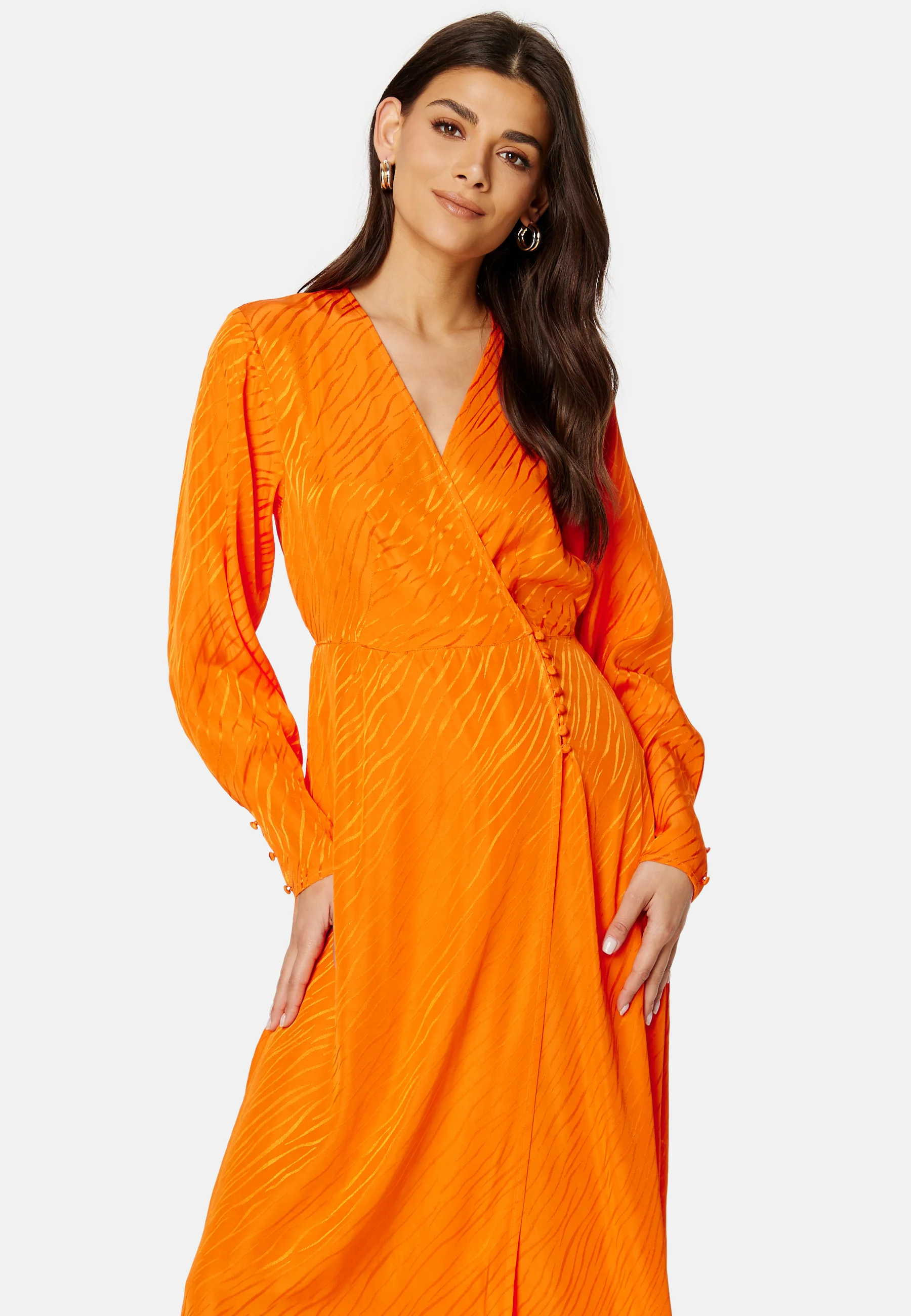 Abienne Satin Wrap Dress - Image 3