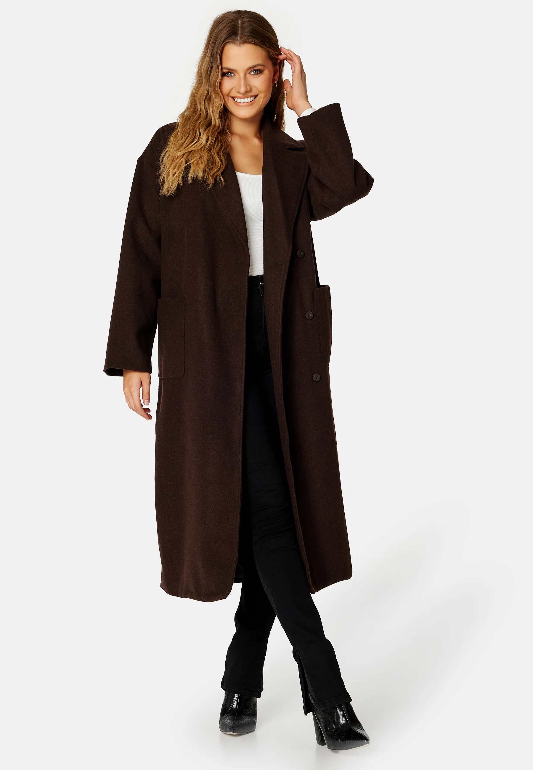 Alemah Oversized Wool Blend Coat - Image 2