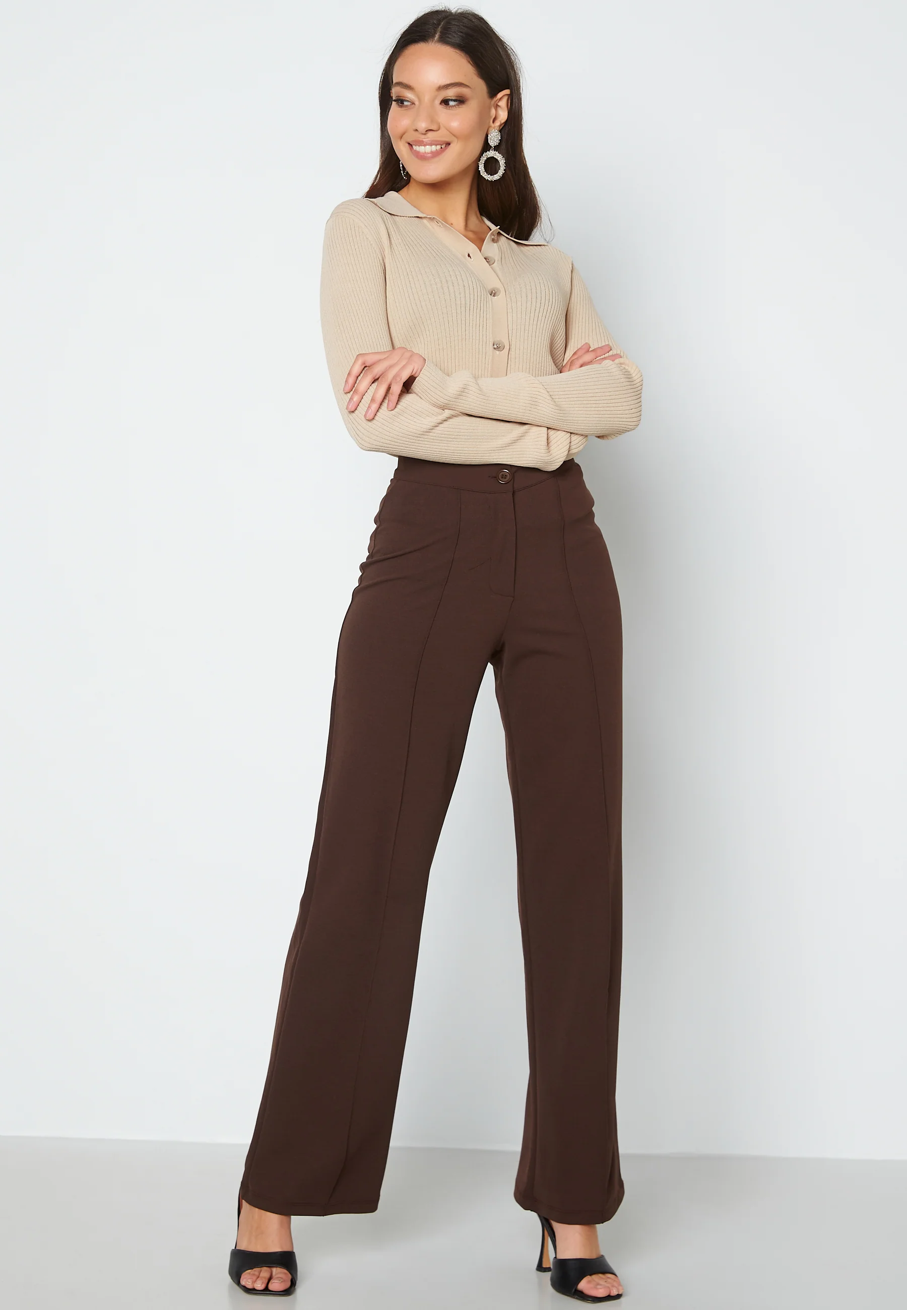 Ally LS Knit Cardigan Poloneck - Image 2