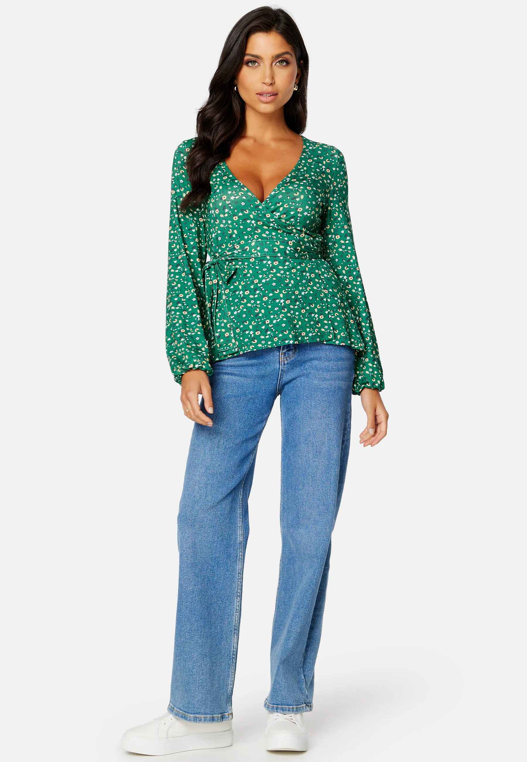 Amanda puff sleeve wrap top - Image 2