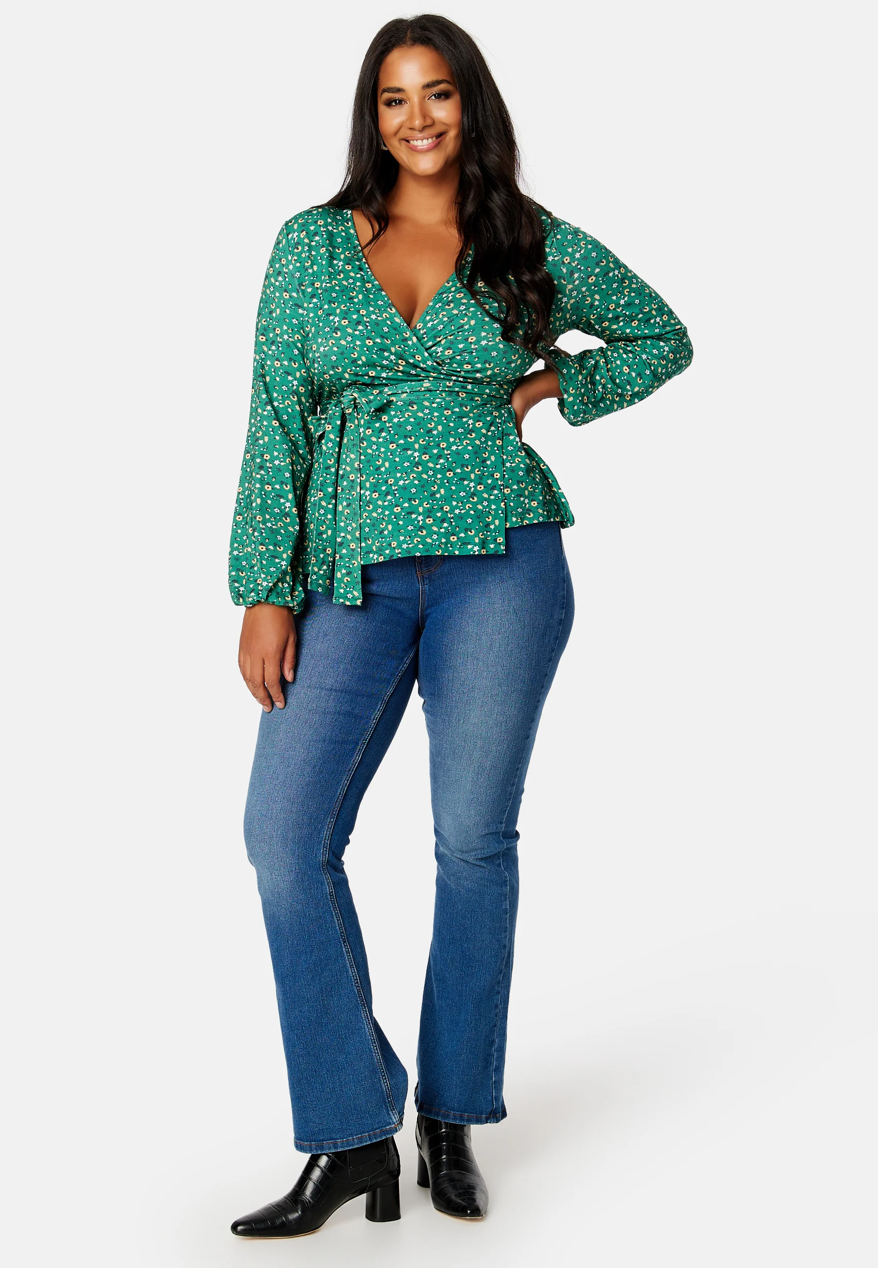 Amanda puff sleeve wrap top - Image 7