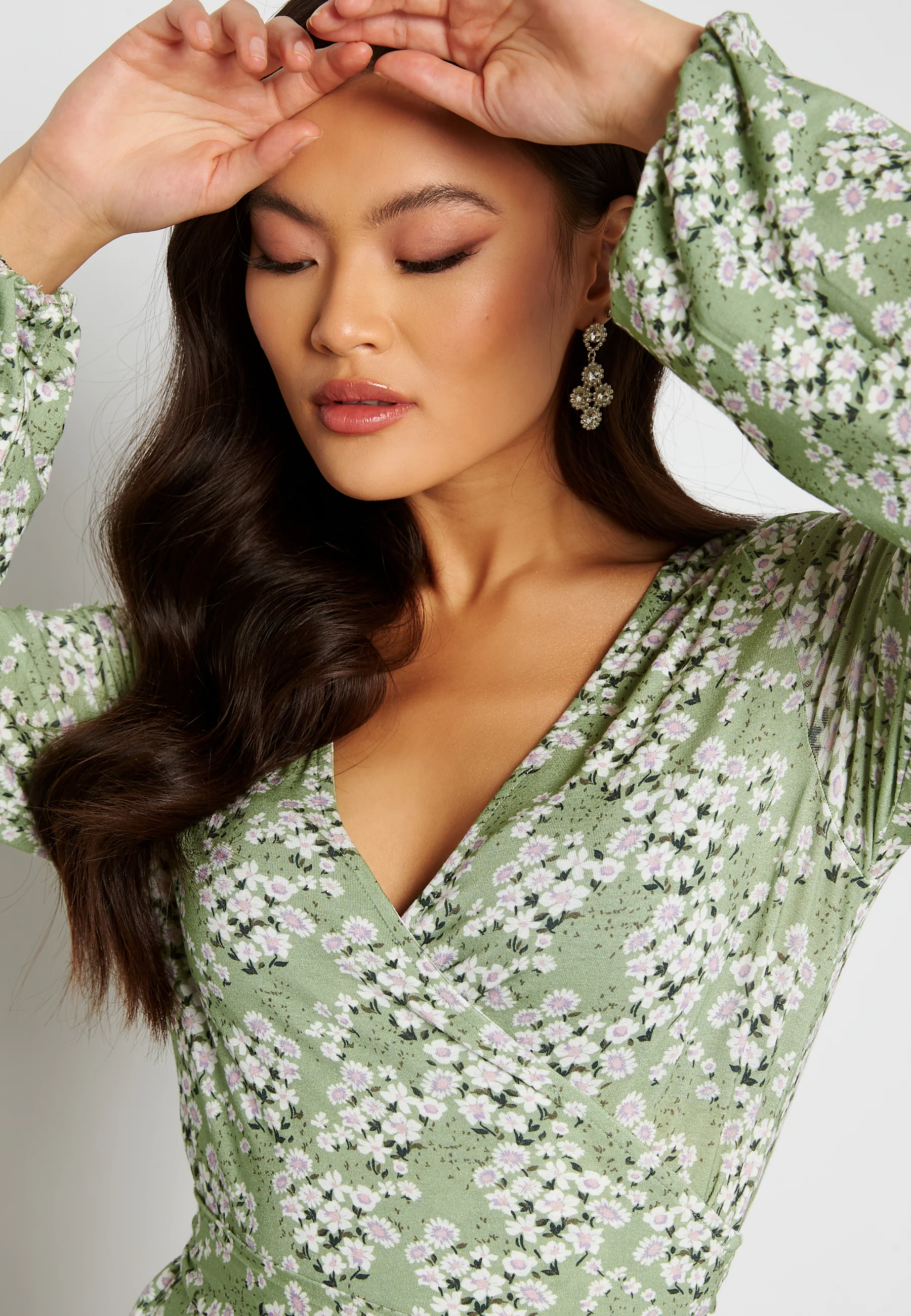 Amanda puff sleeve wrap top - Image 4
