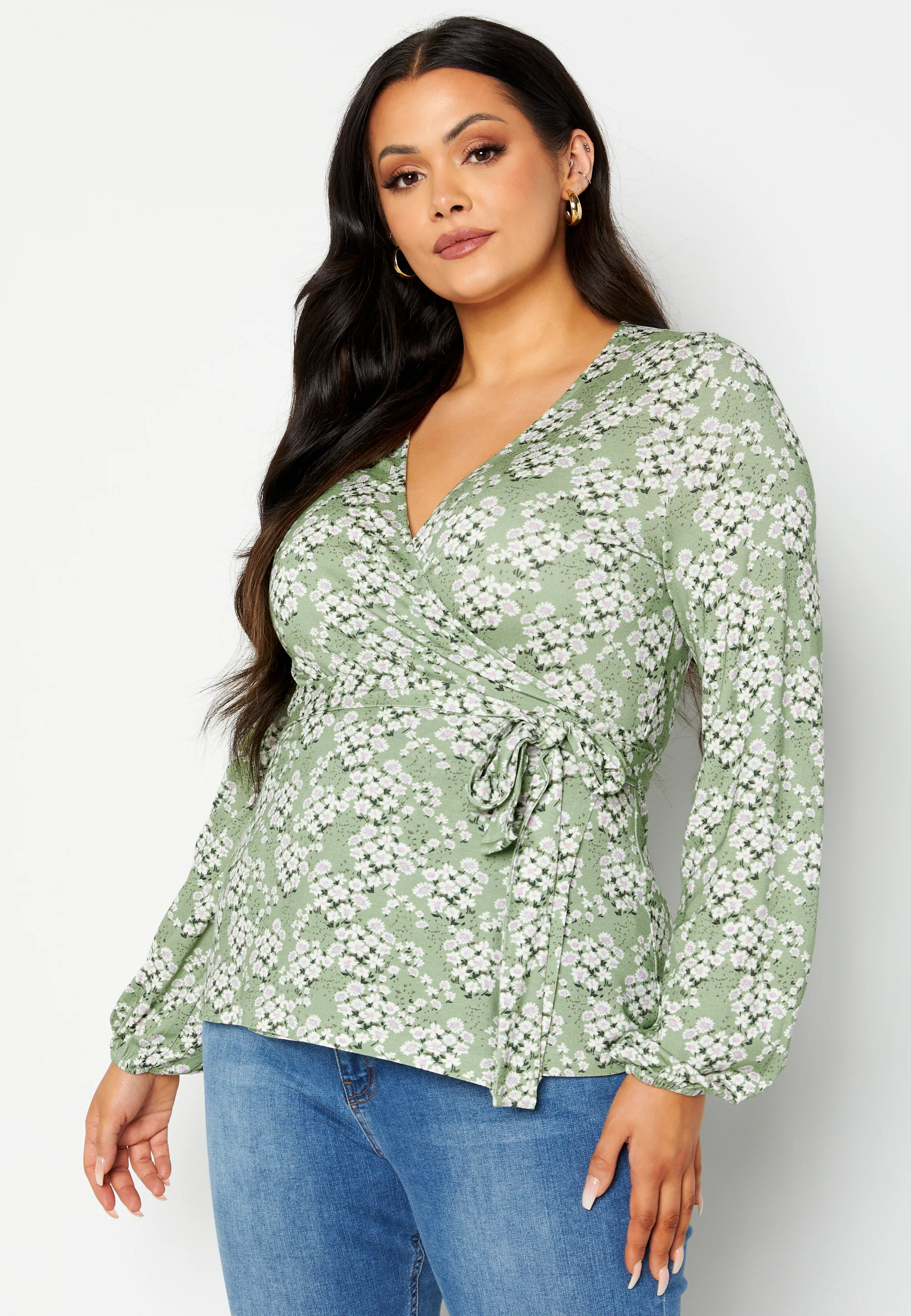 Amanda puff sleeve wrap top - Image 5