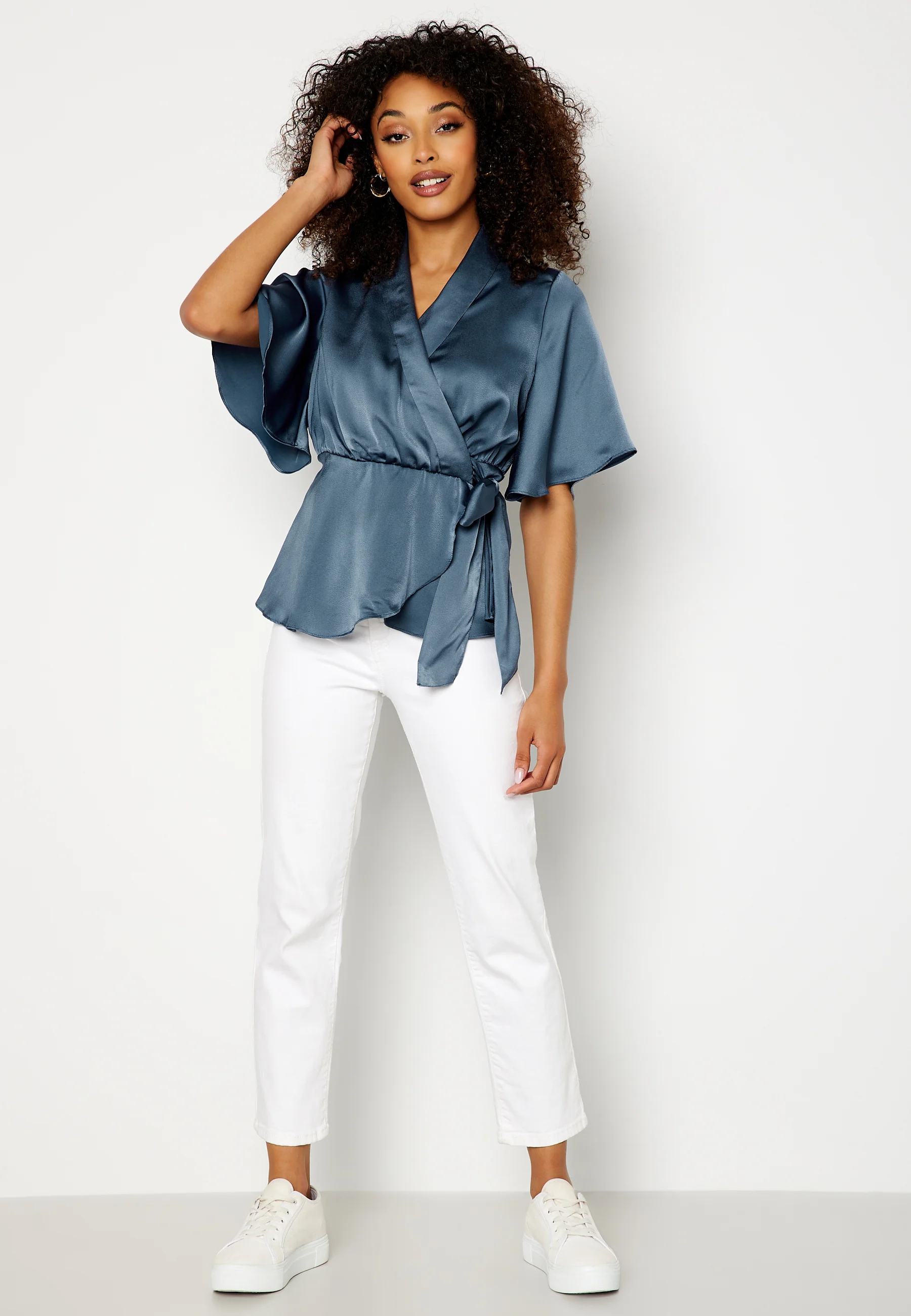 Amelia S/S Wrap Top - Image 2