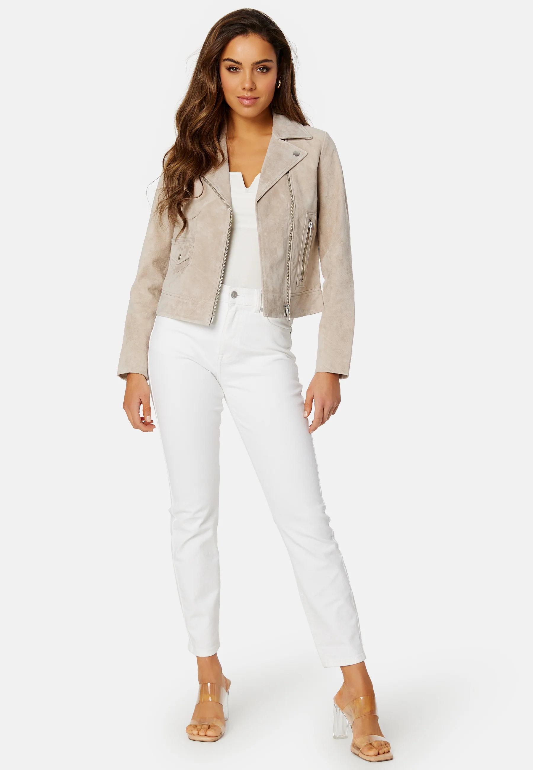 Andrea Suede Biker Jacket - Image 2
