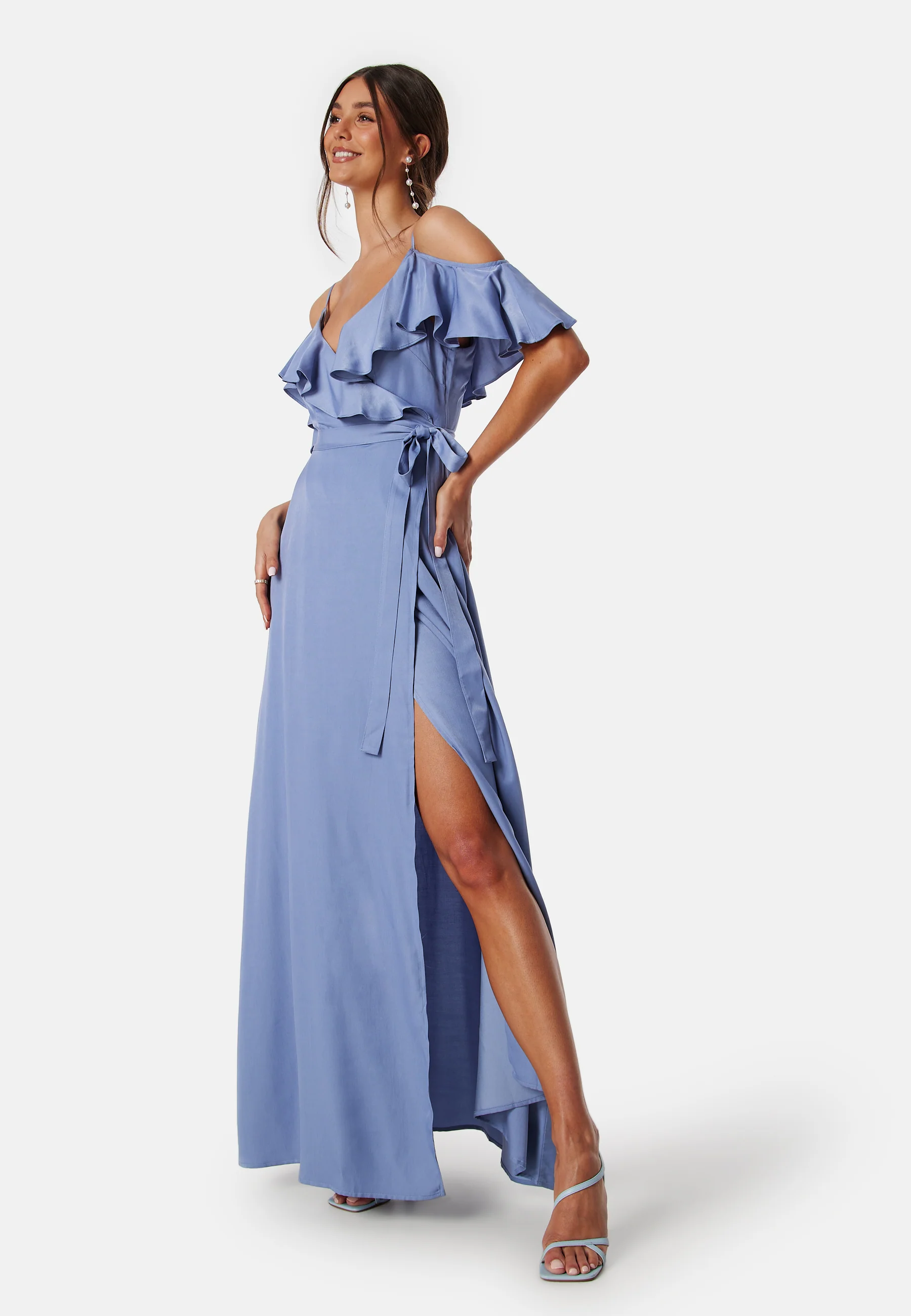 Andrea Viscose Satin Dress - Image 3