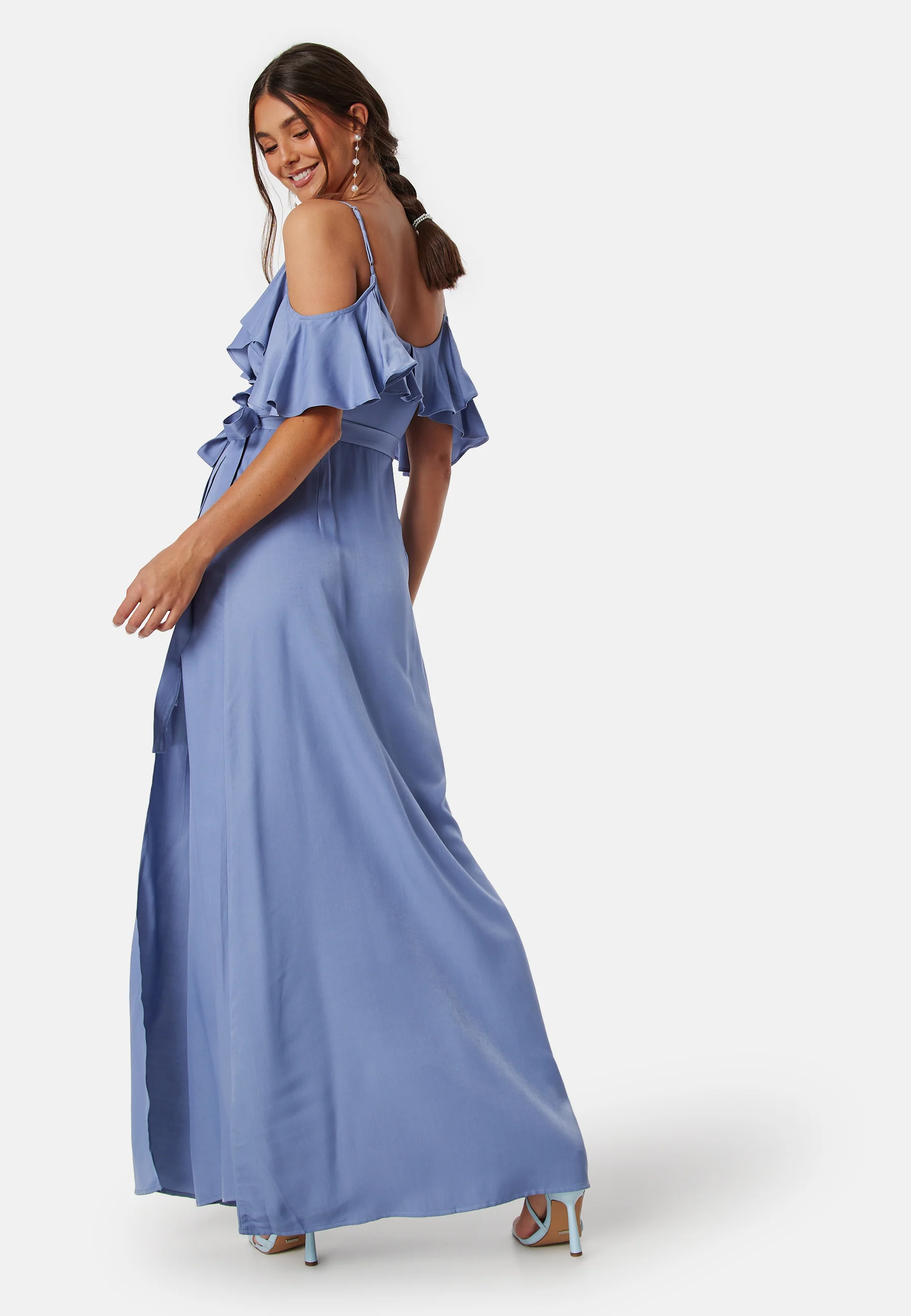 Andrea Viscose Satin Dress - Image 4