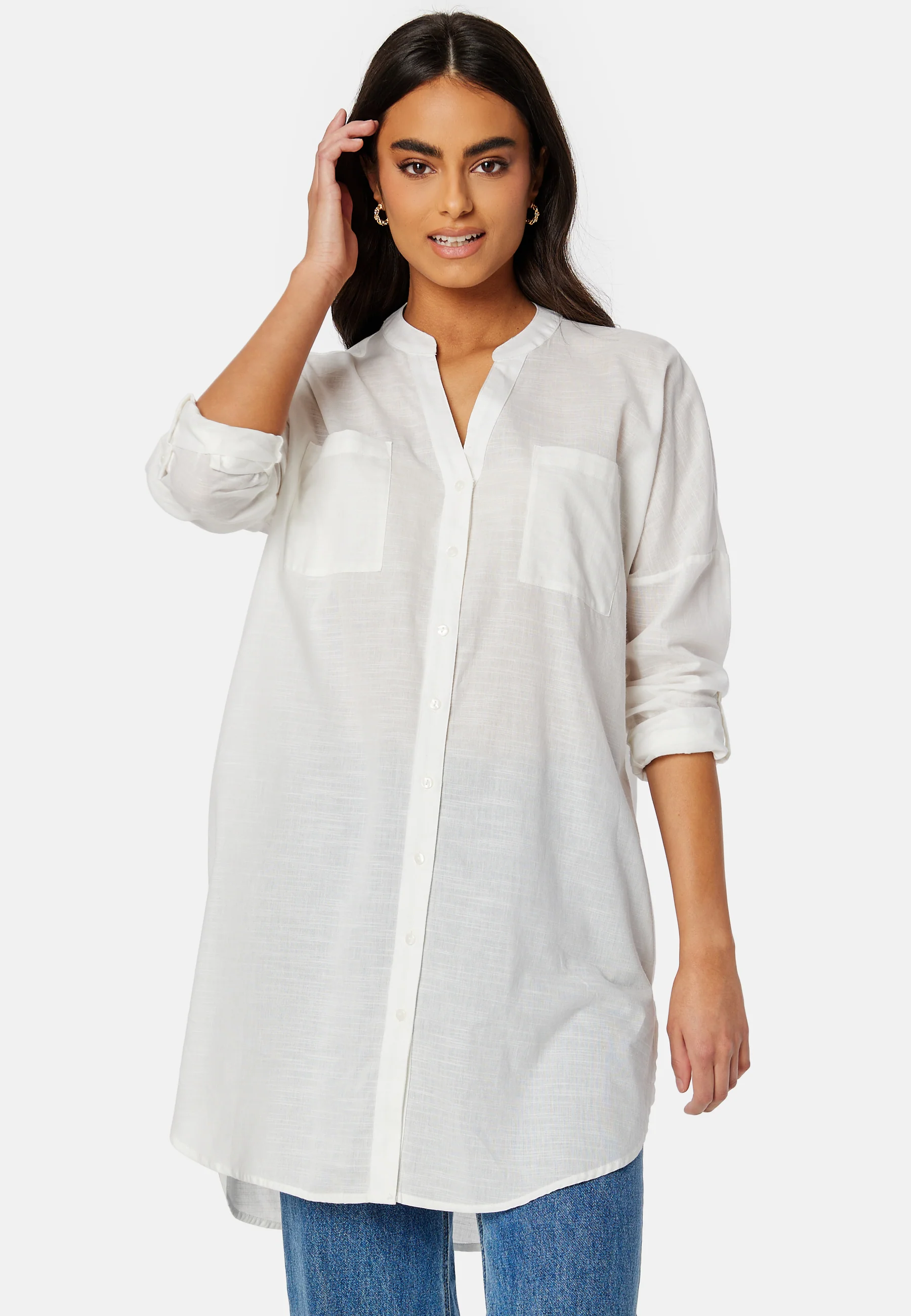 Apeldoorn Solid V-Neck L/S Shirt - Image 2