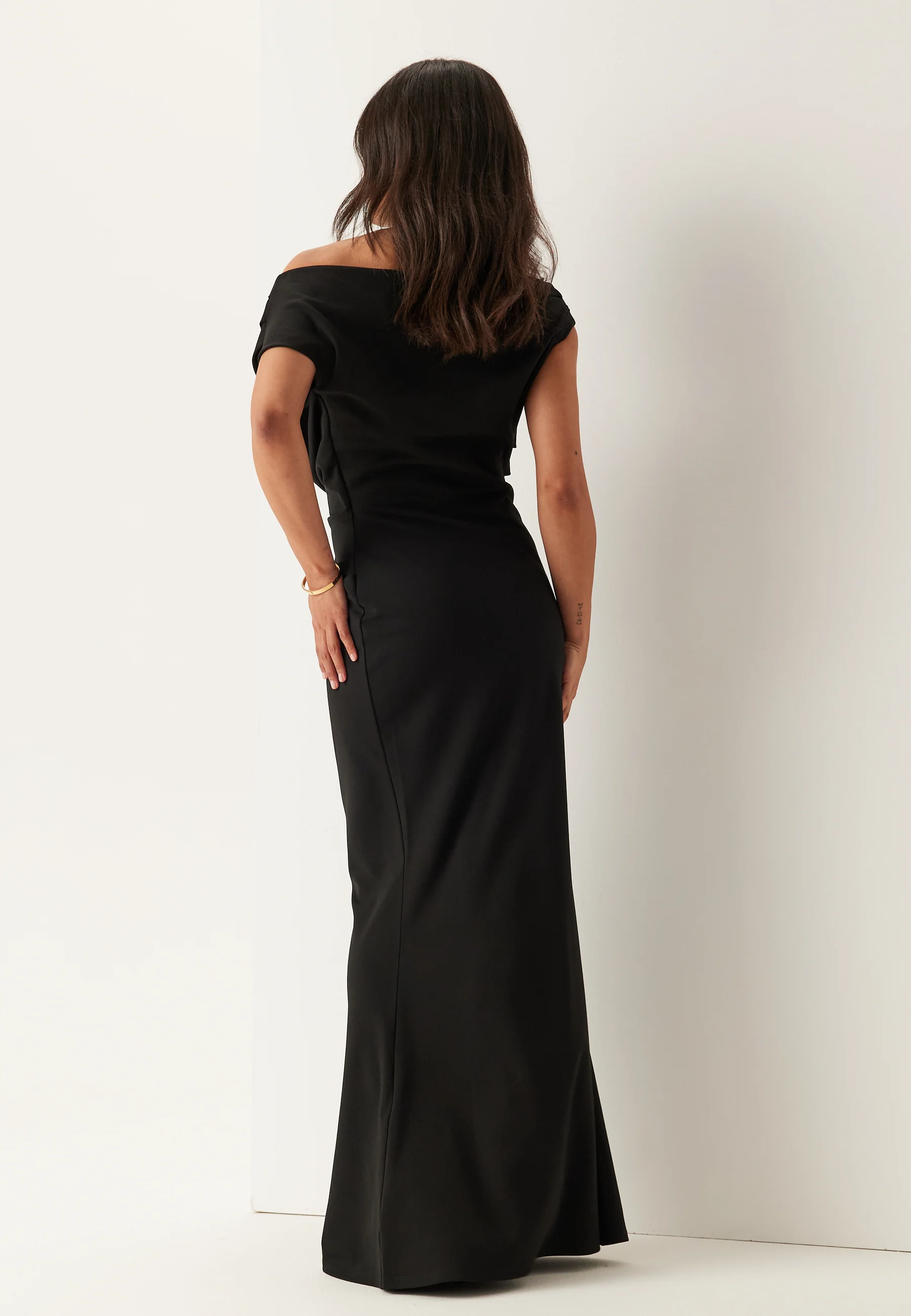 Asymmetric Draped Maxi Dress - Image 2