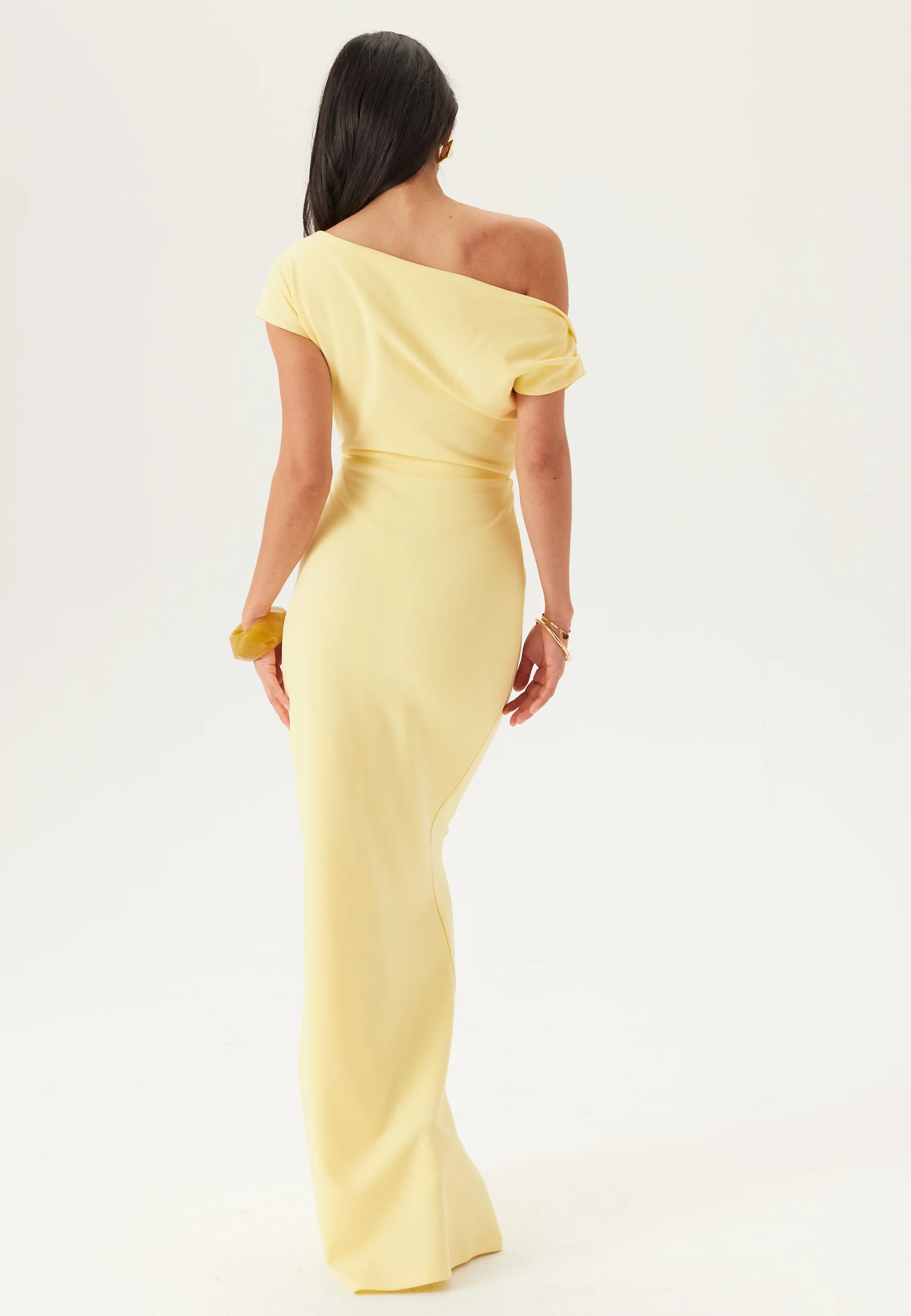 Asymmetric Draped Maxi Dress - Image 3