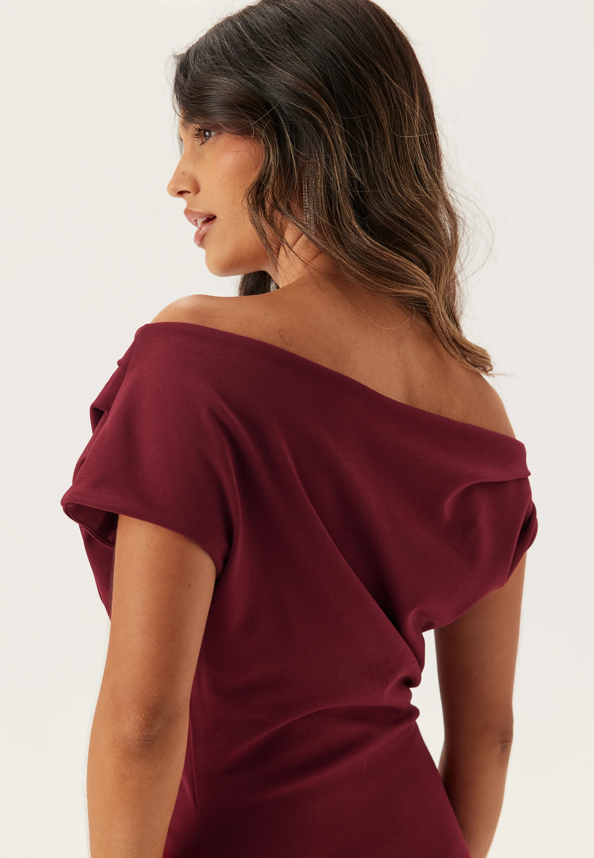 Asymmetric Draped Maxi Dress - Image 5