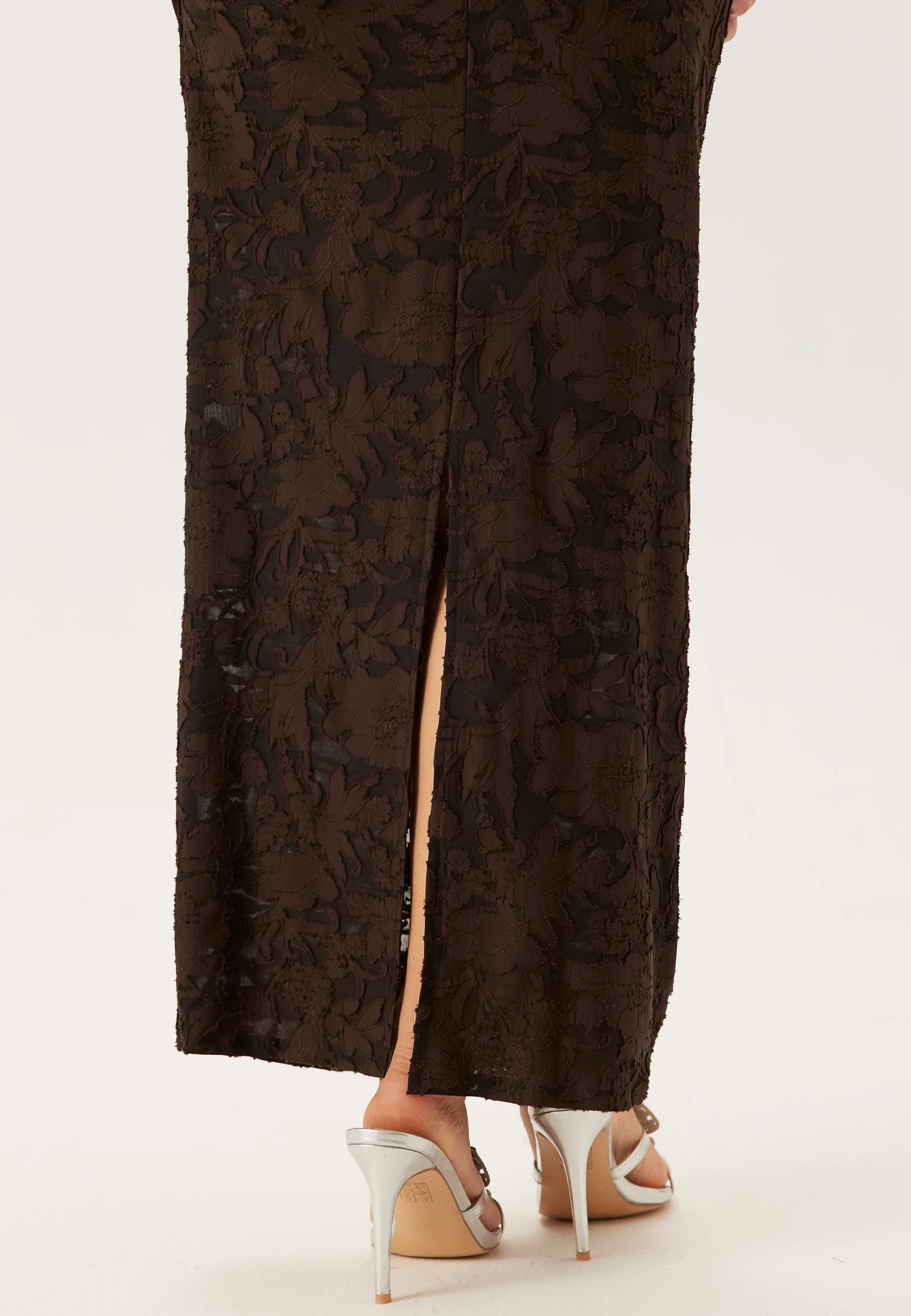 Asymmetric Jacquard Stretch Ankle Dress - Image 3