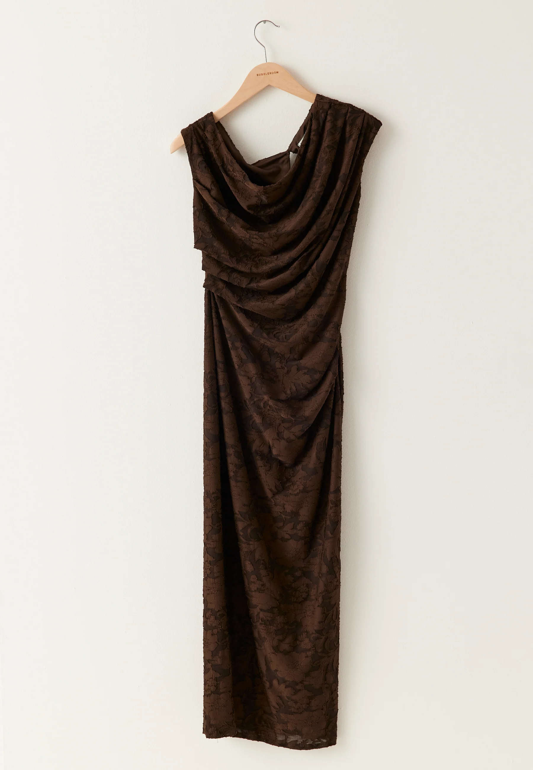 Asymmetric Jacquard Stretch Ankle Dress - Image 9