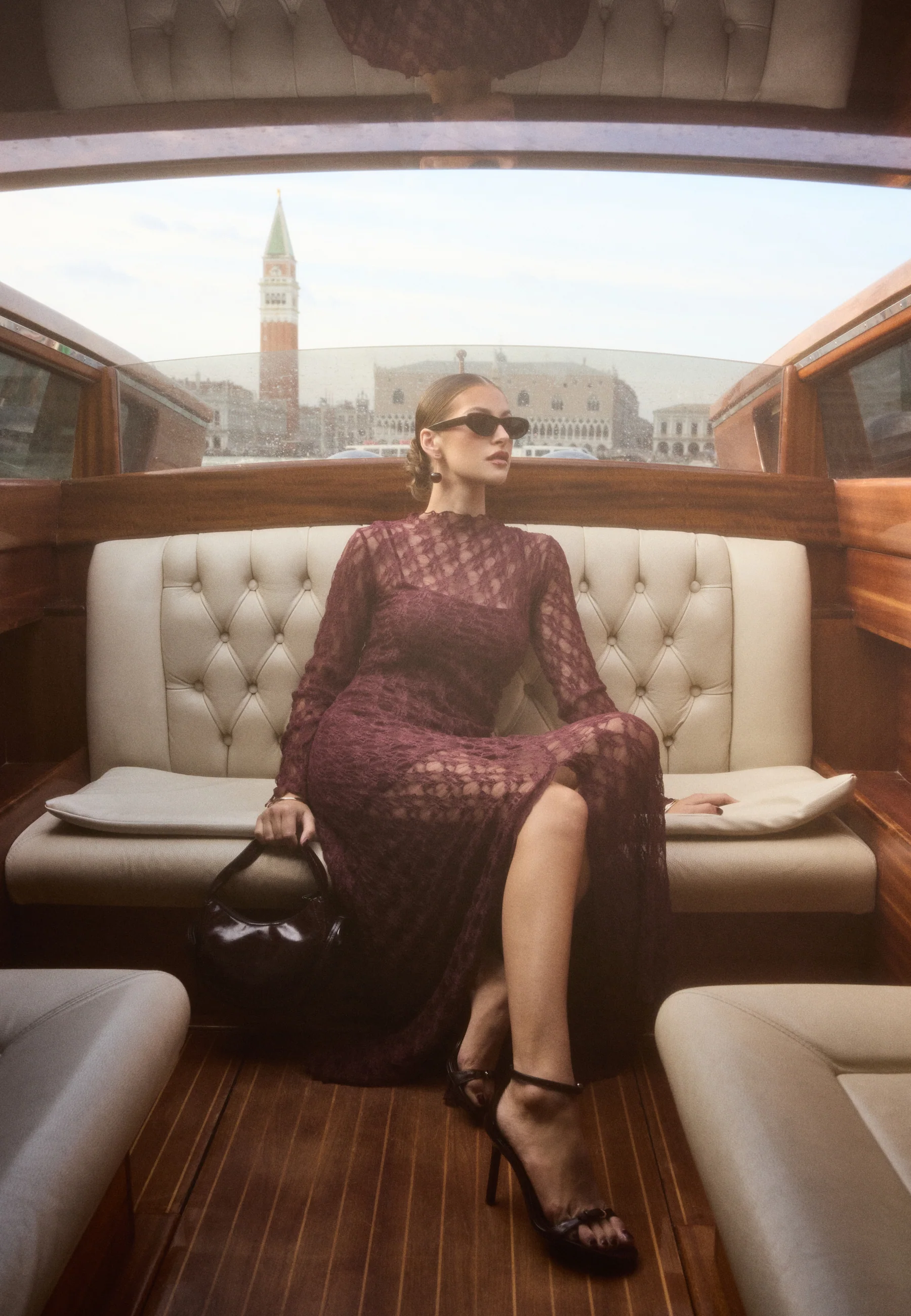 Asymmetric Lace Maxi Dress - Image 6