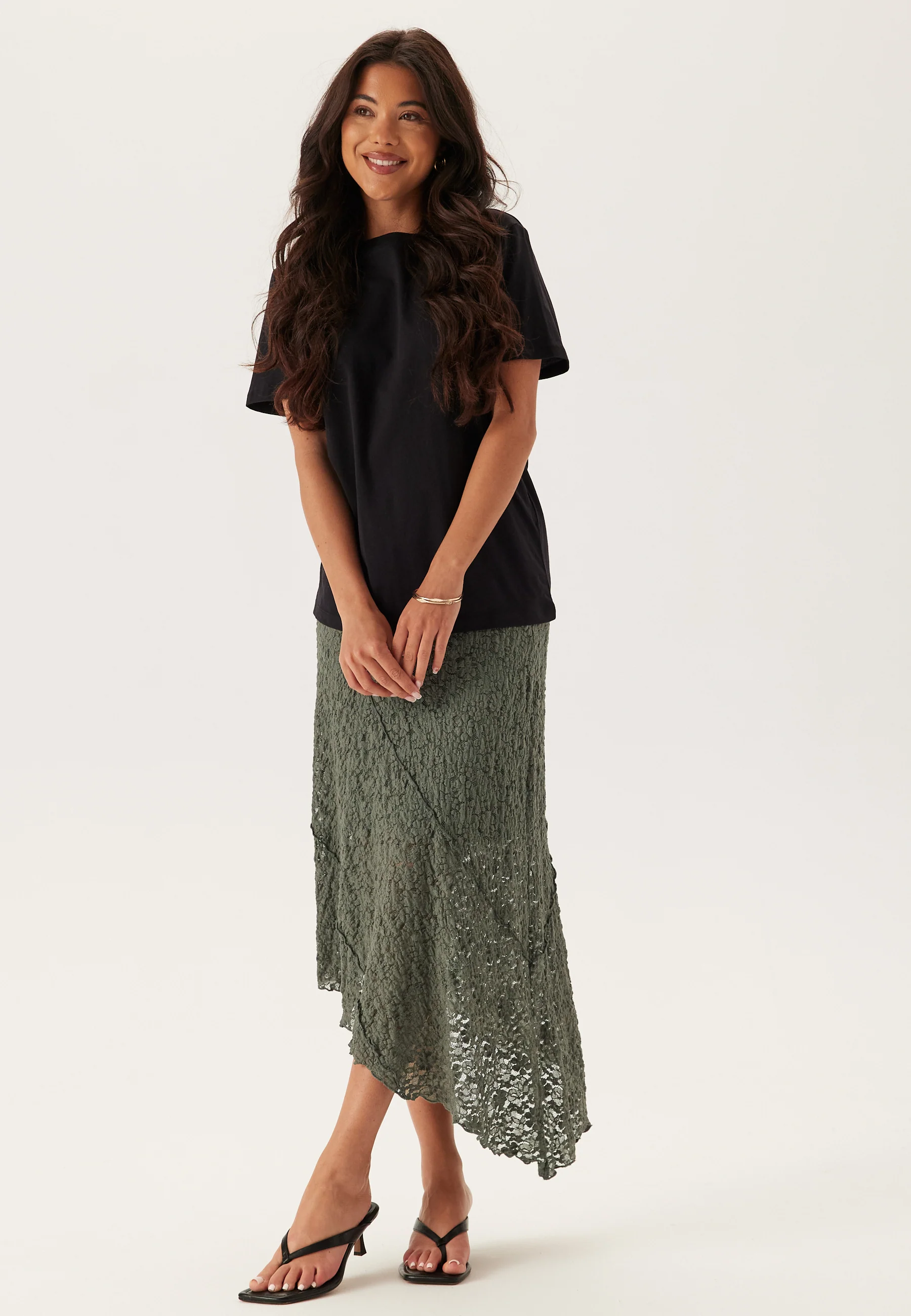 Asymmetric Lace Skirt - Image 2