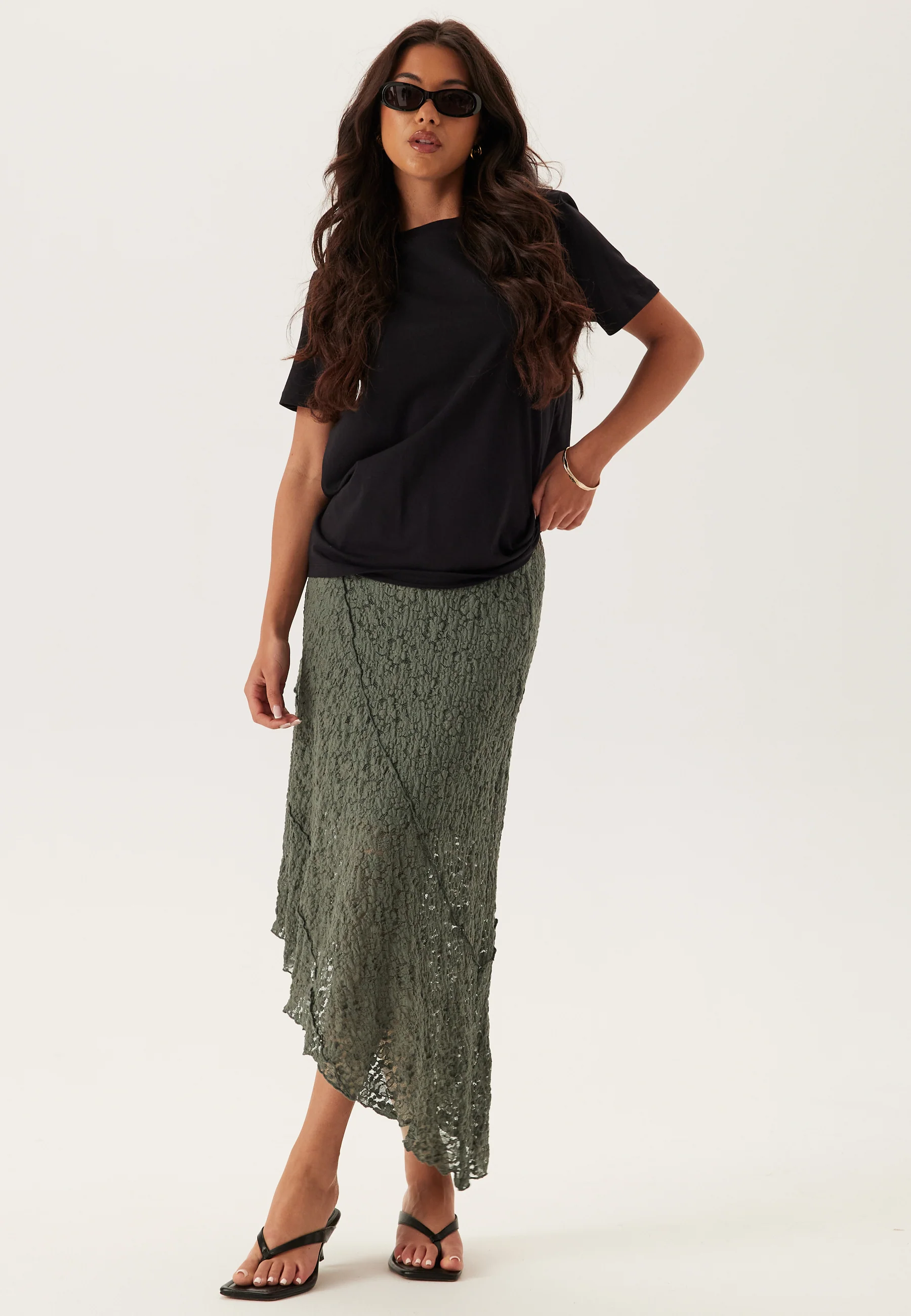 Asymmetric Lace Skirt - Image 5