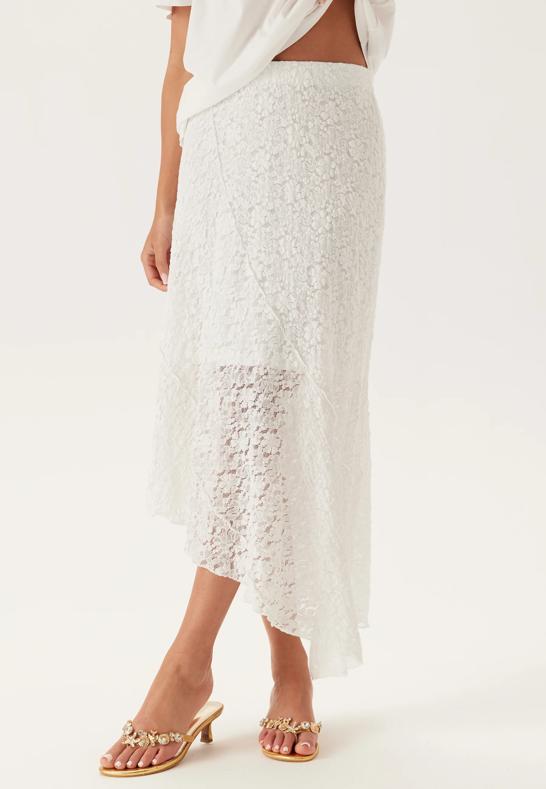 Asymmetric Lace Skirt - Image 3