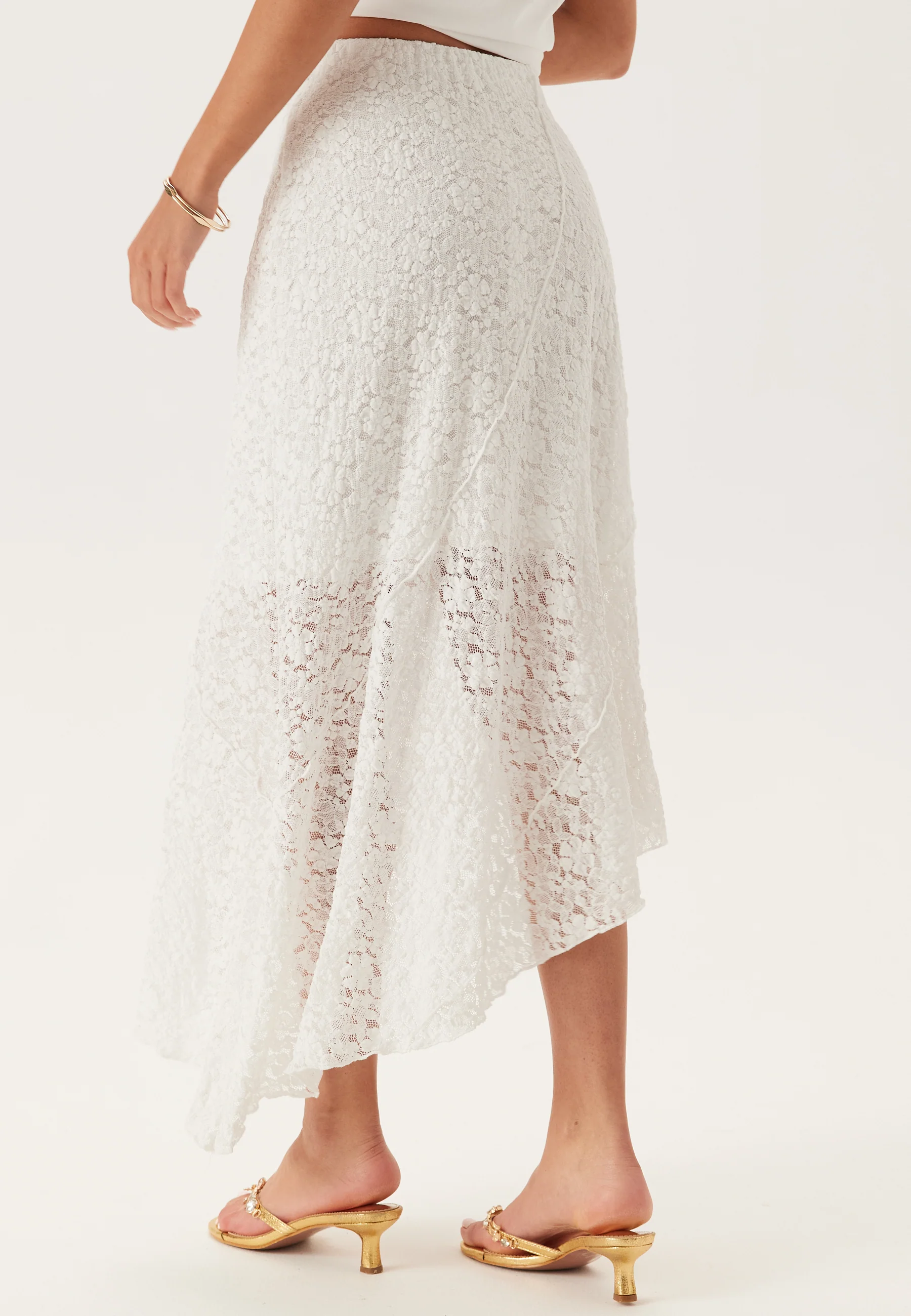 Asymmetric Lace Skirt - Image 4