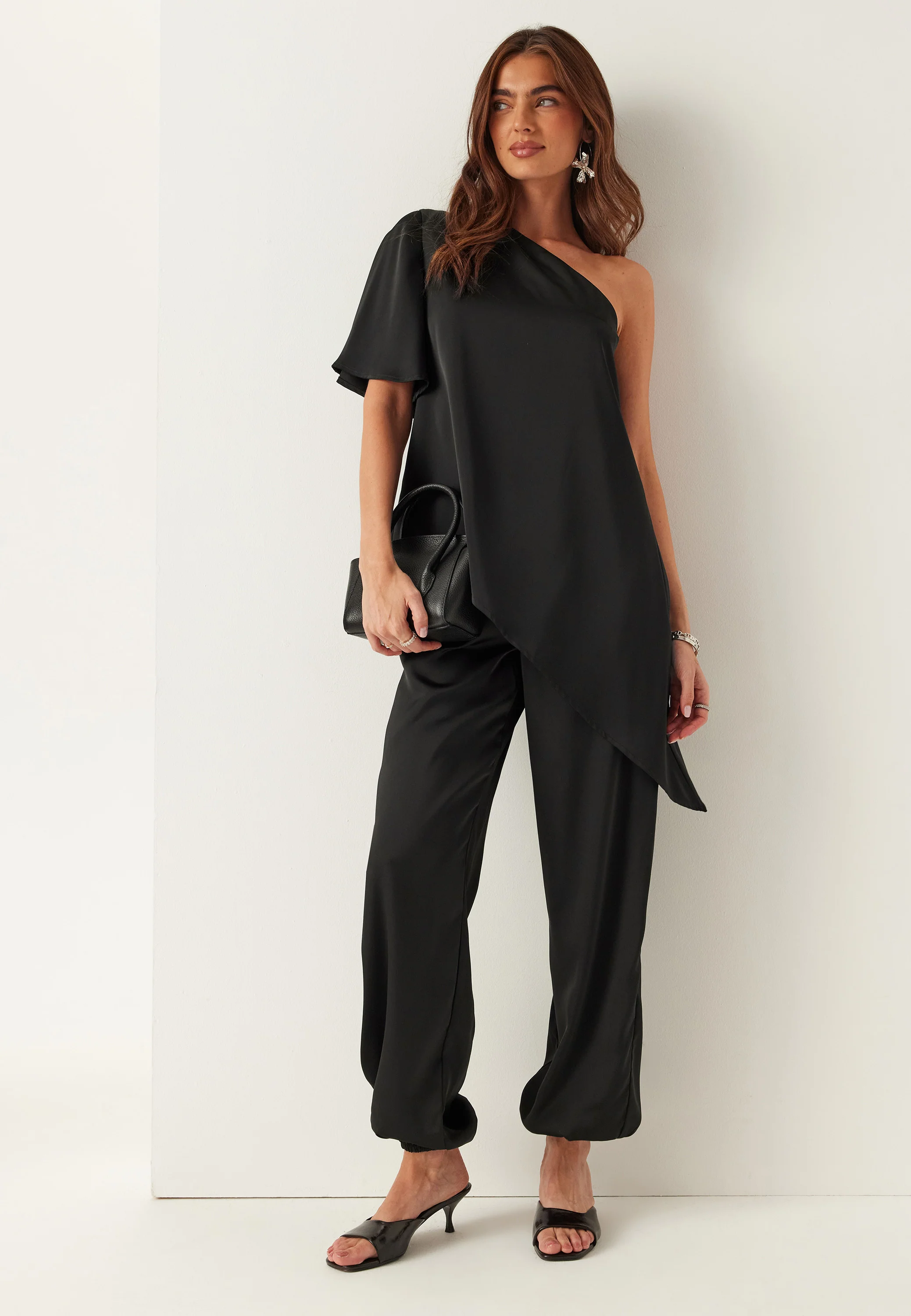 Asymmetric Satin Blouse - Image 2