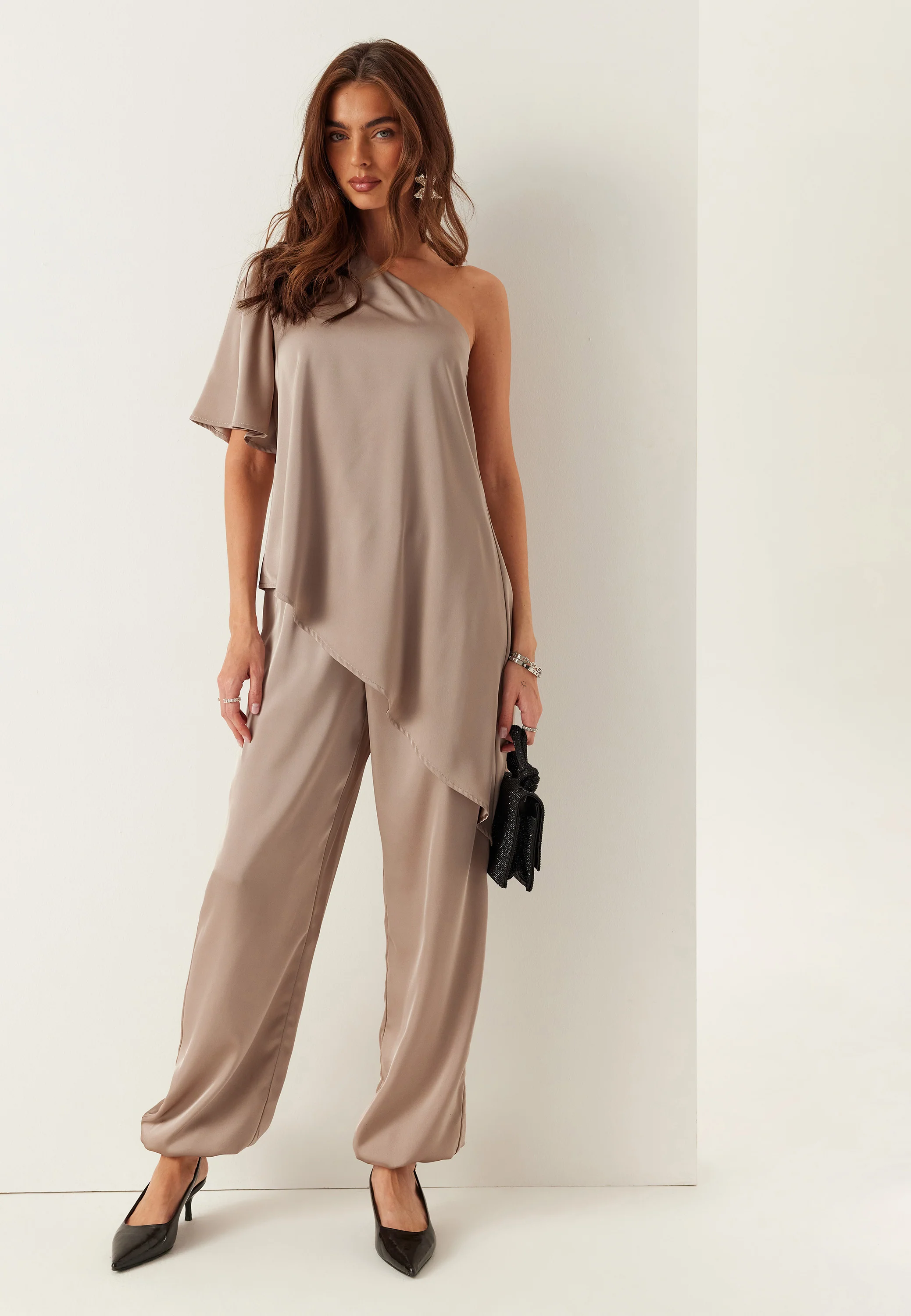 Asymmetric Satin Blouse - Image 9