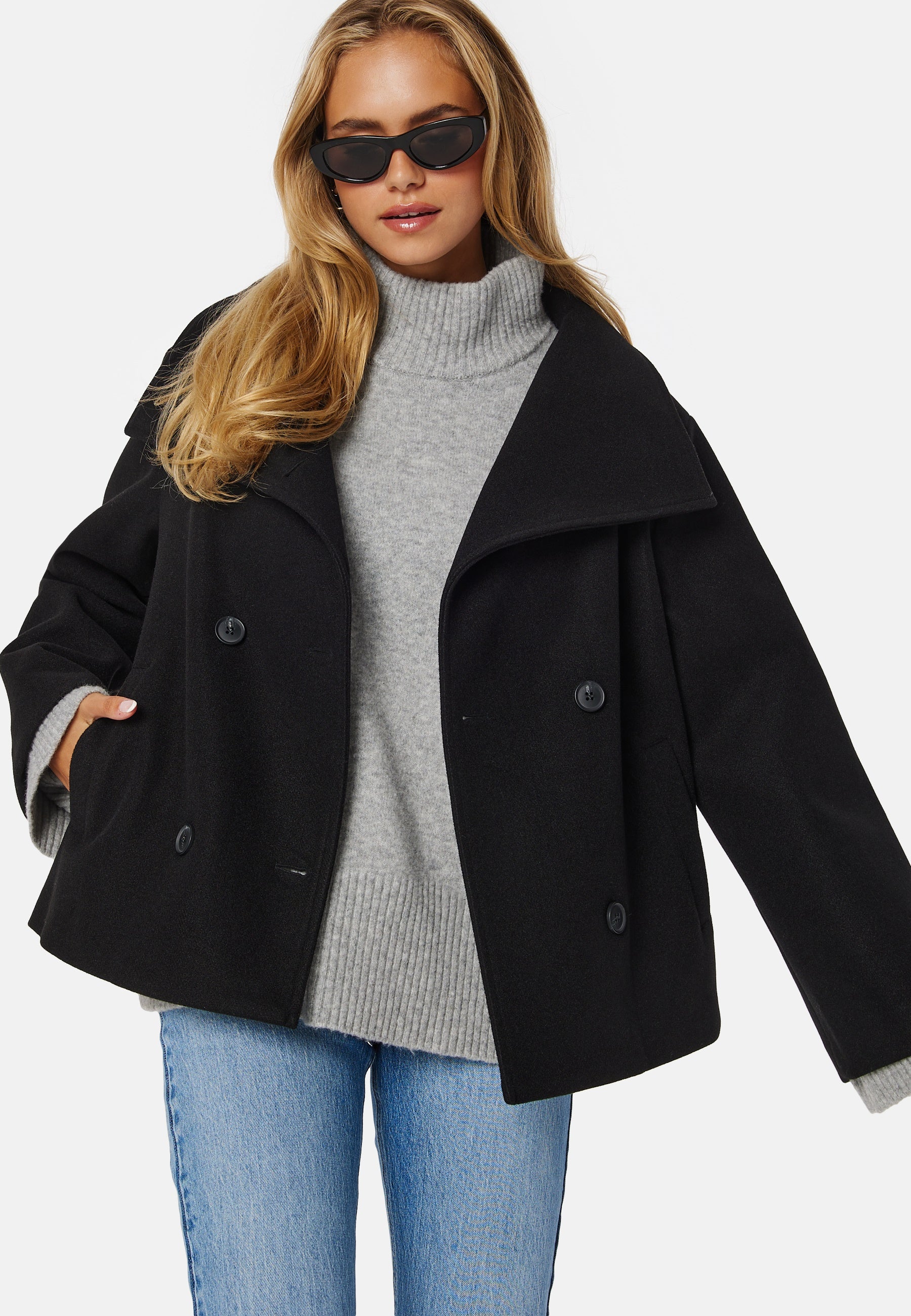 Ava High Neck Short Coat - Image 4
