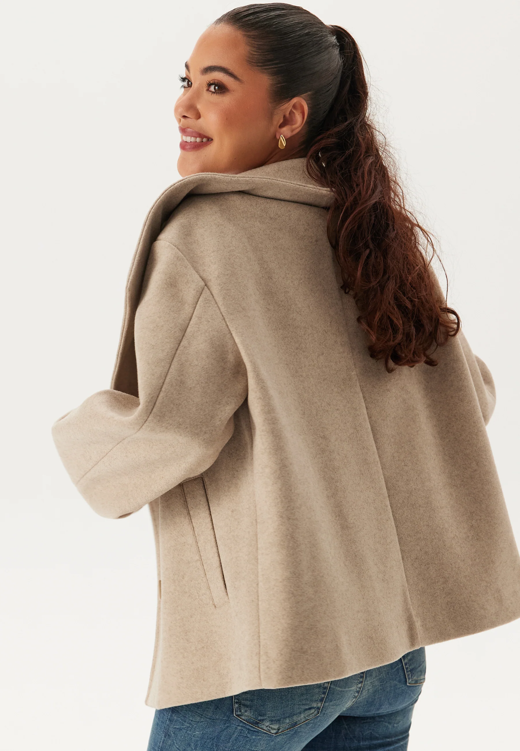 Ava High Neck Short Coat - Image 3