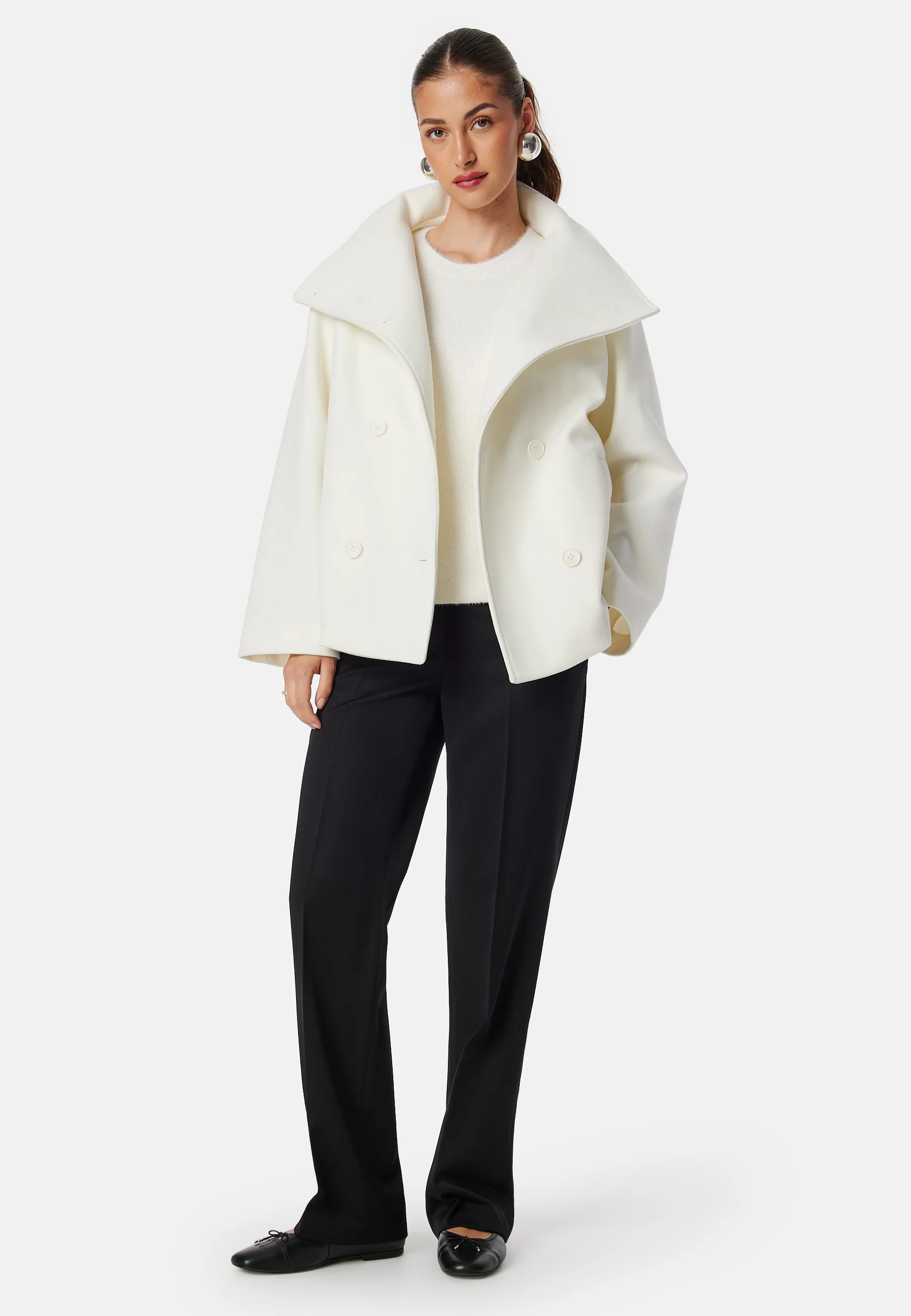 Ava High Neck Short Coat - Image 3