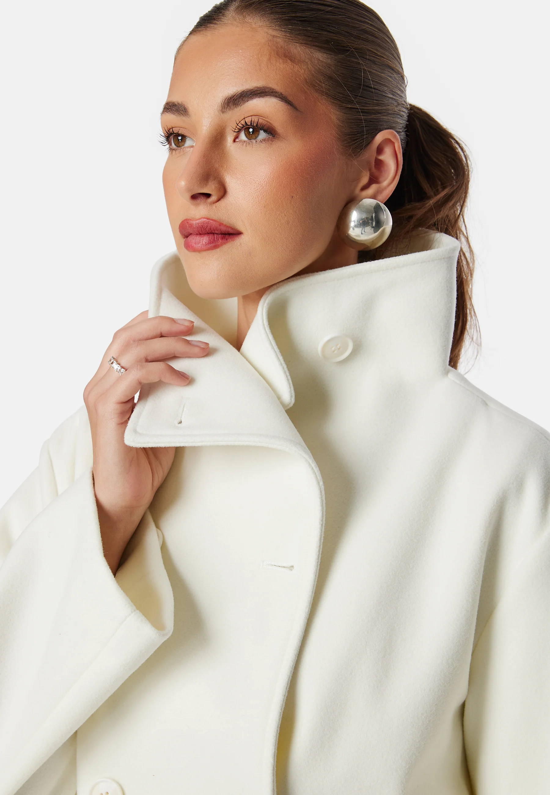 Ava High Neck Short Coat - Image 5