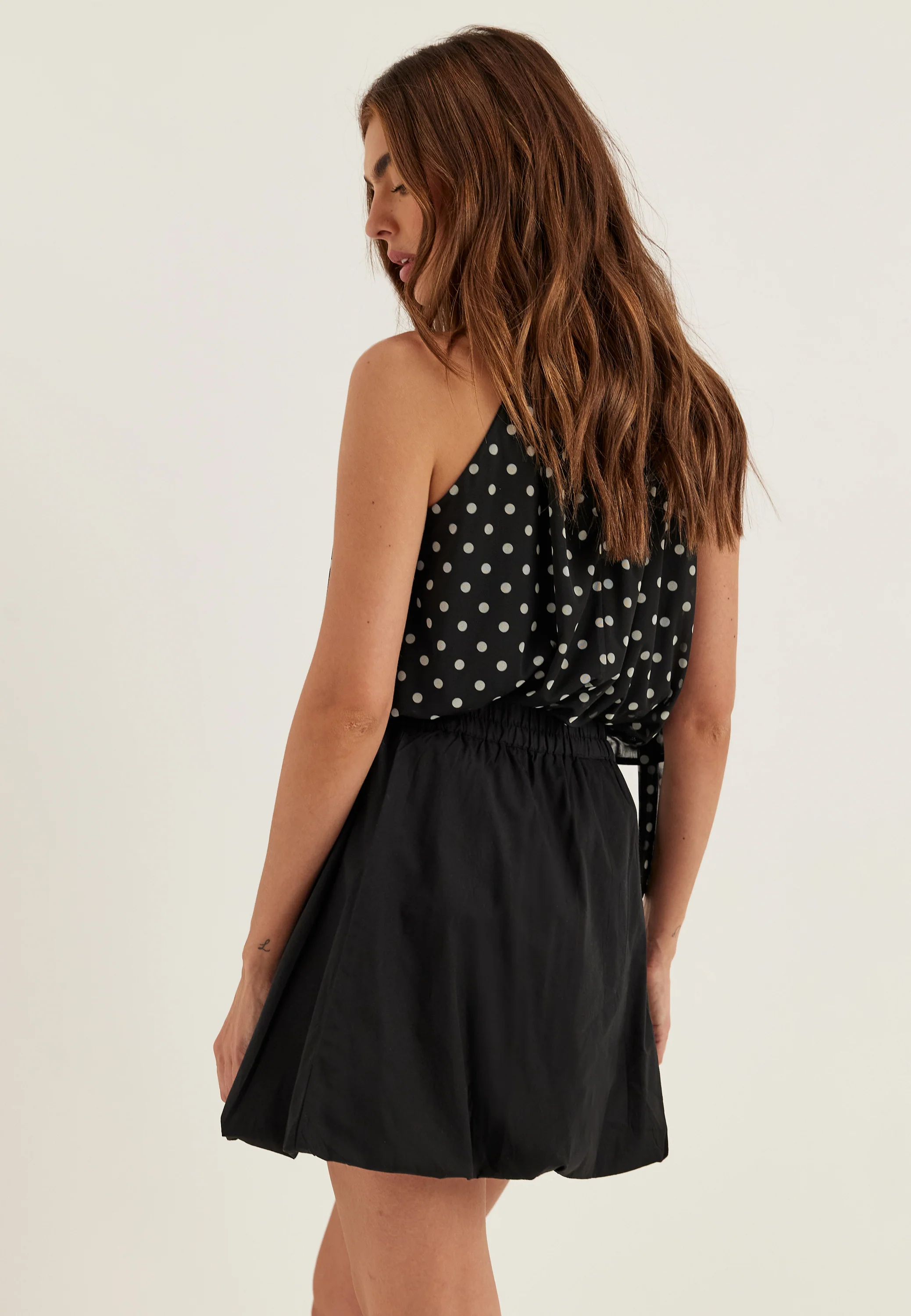 Balloon Short Cotton Skirt - Image 3