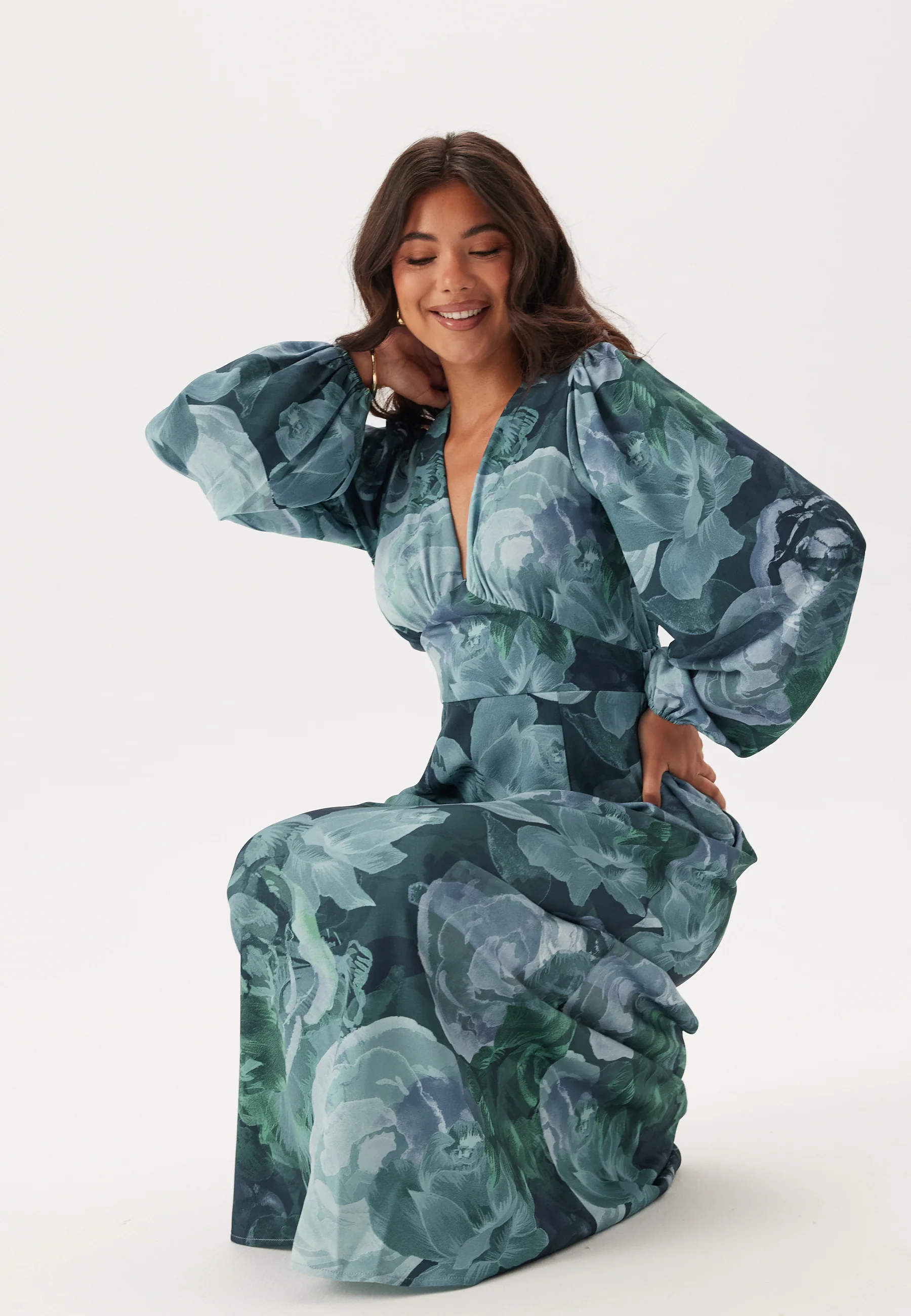 Balloon Sleeve Maxi Dress - Image 2
