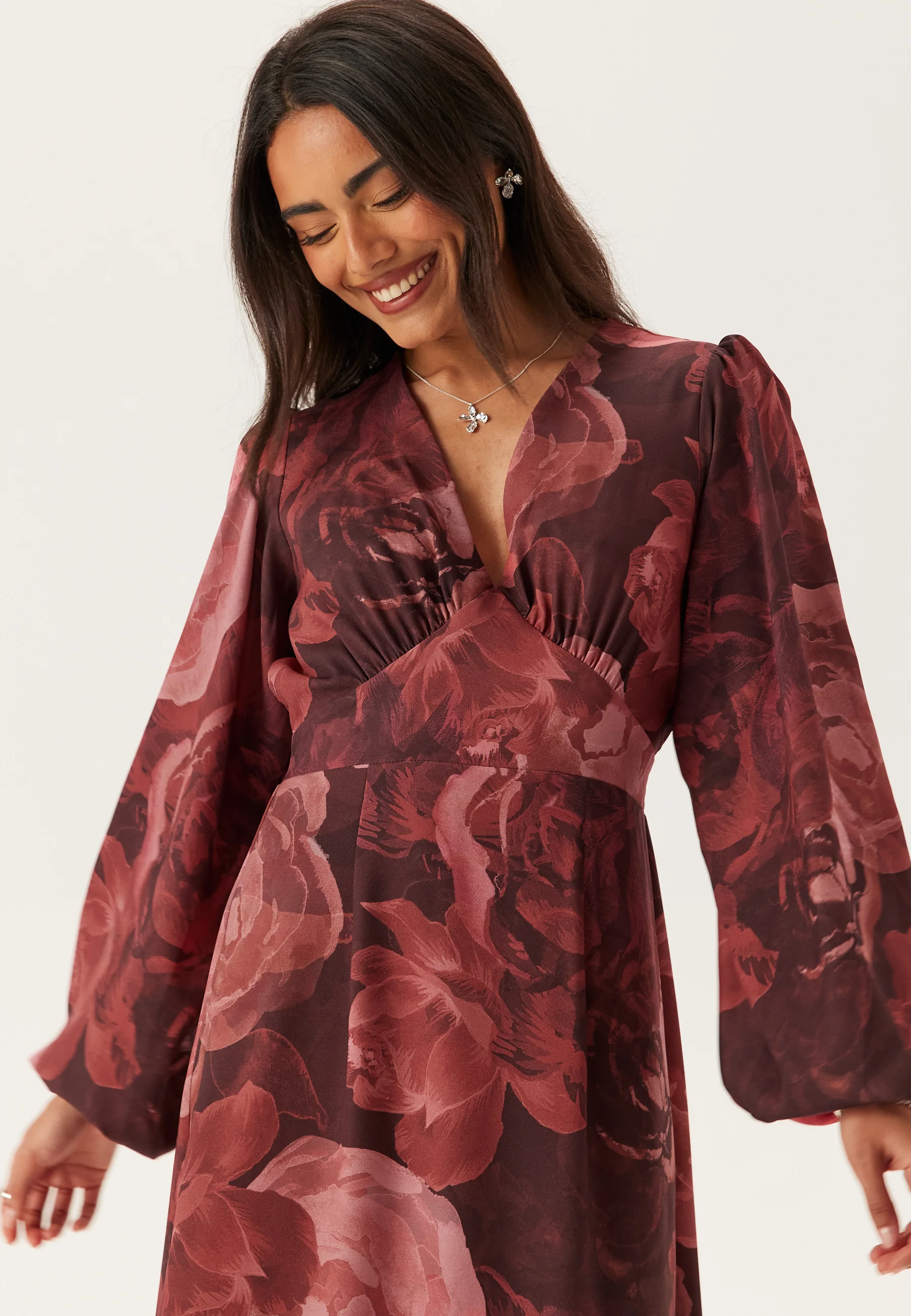 Balloon Sleeve Maxi Dress - Image 4