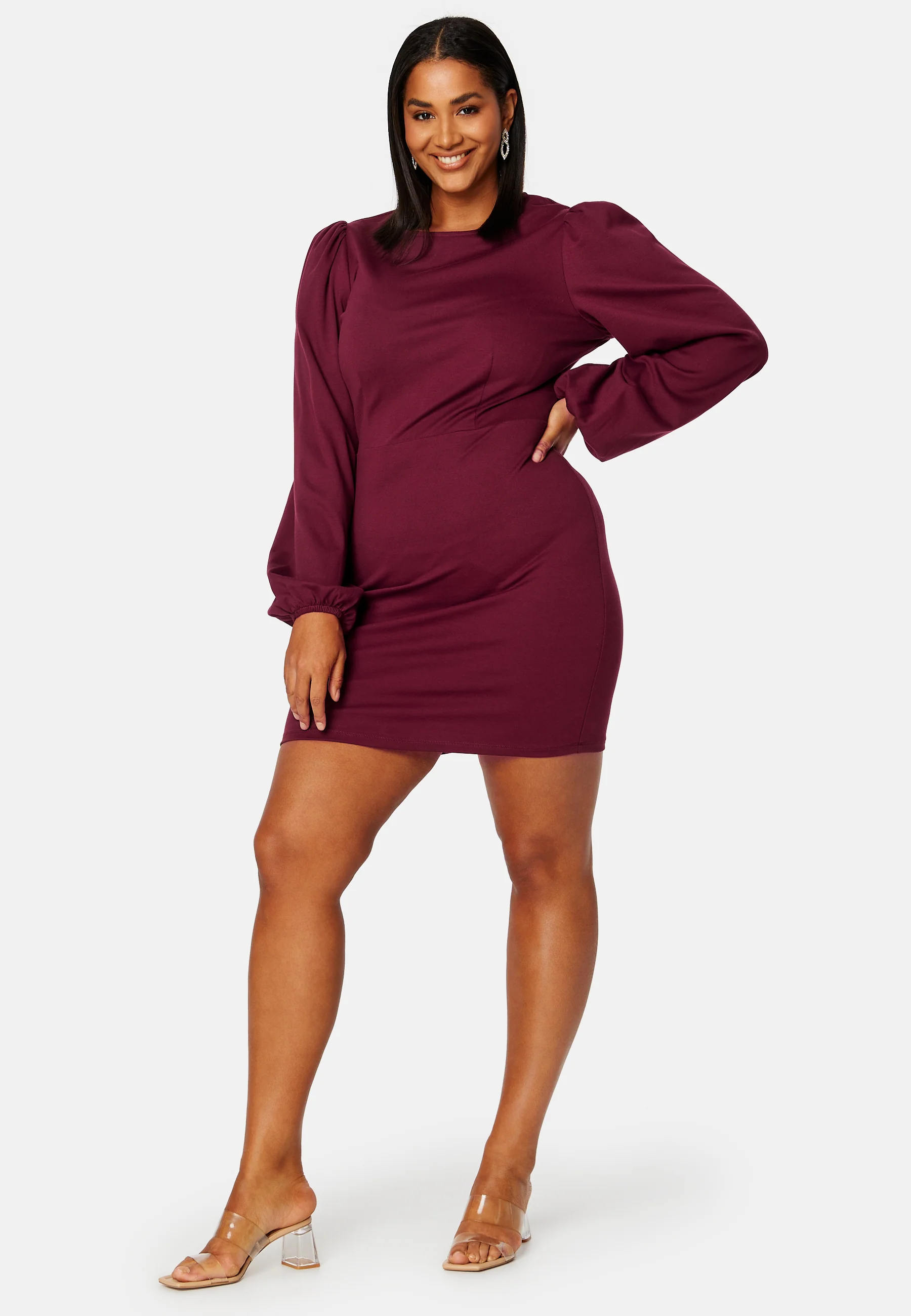 Balloon Sleeve Short Dress - Image 6