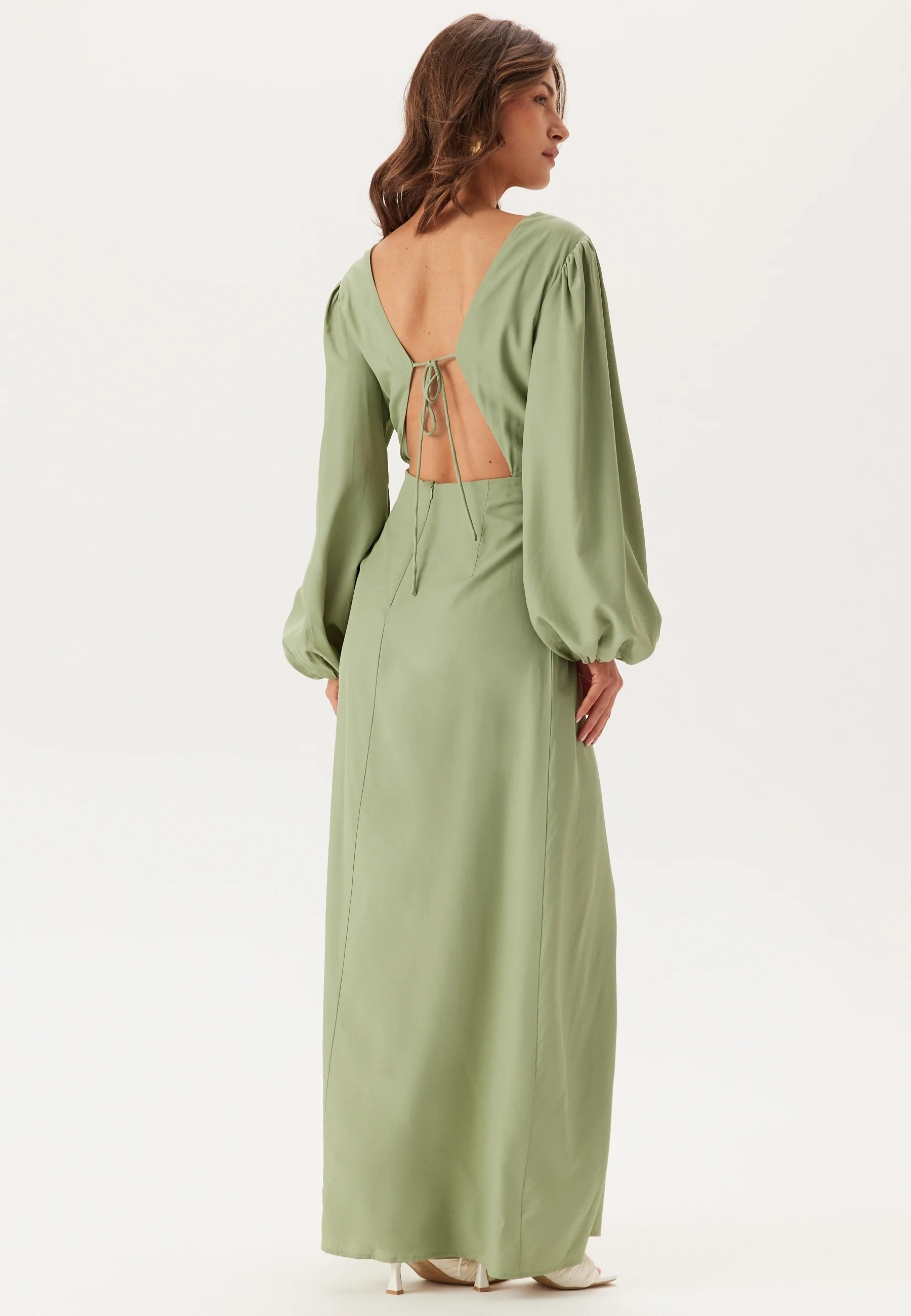 Balloon Sleeve Wrap Gown - Image 2