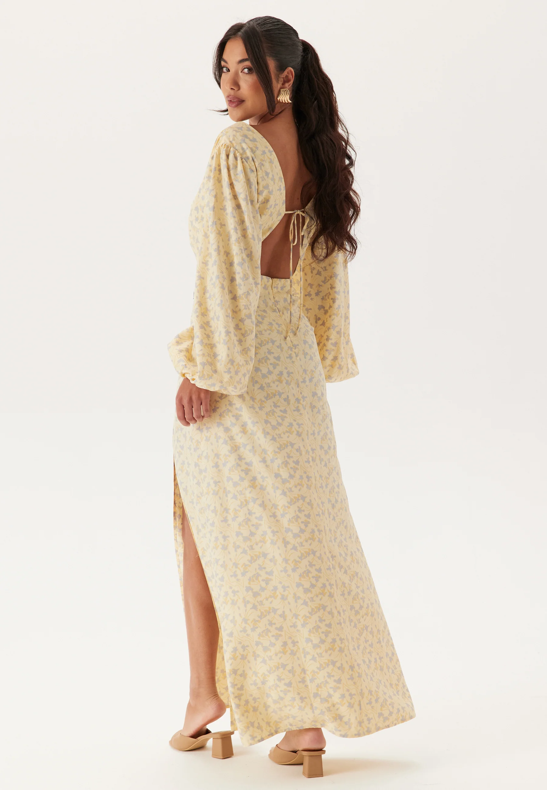 Balloon Sleeve Wrap Gown - Image 2