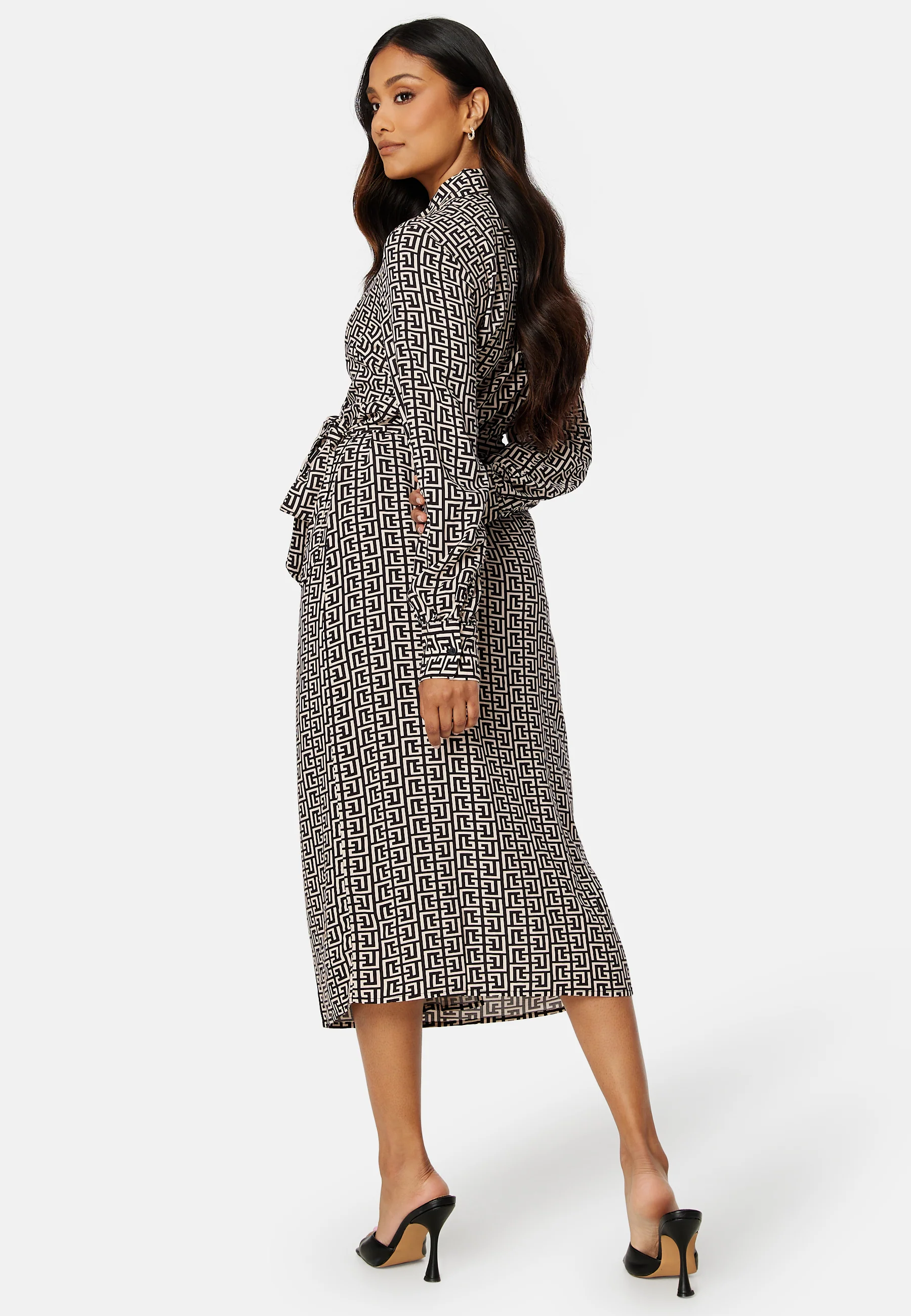 Bana L/S Wrap Midi Dress - Image 3