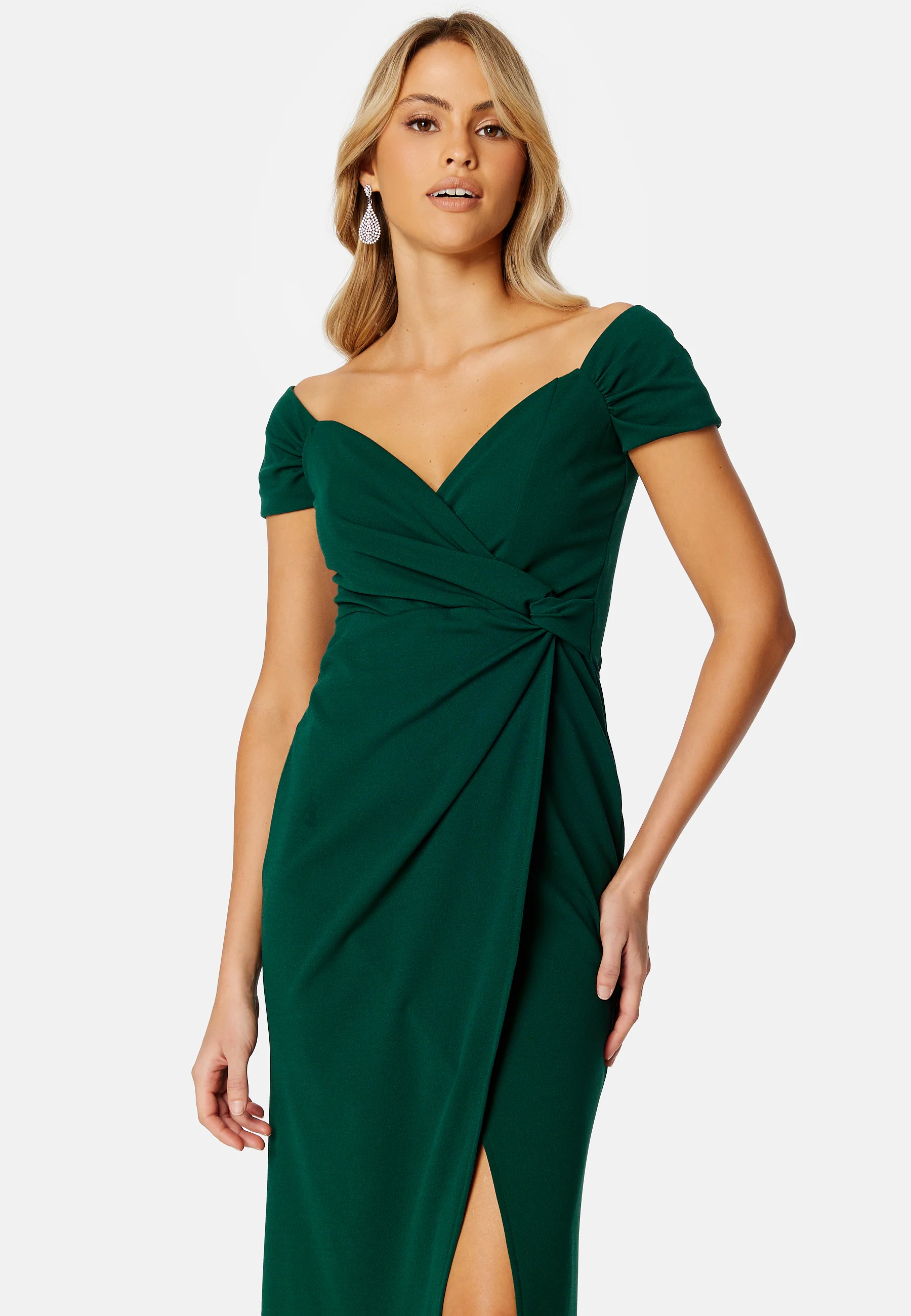 Bardot Knot Front Maxi Dress - Image 4