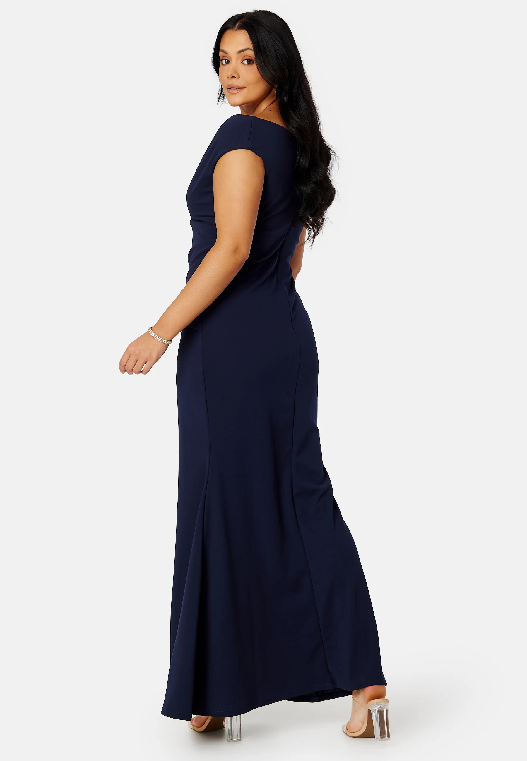 Bardot Pleat Maxi Dress - Image 2