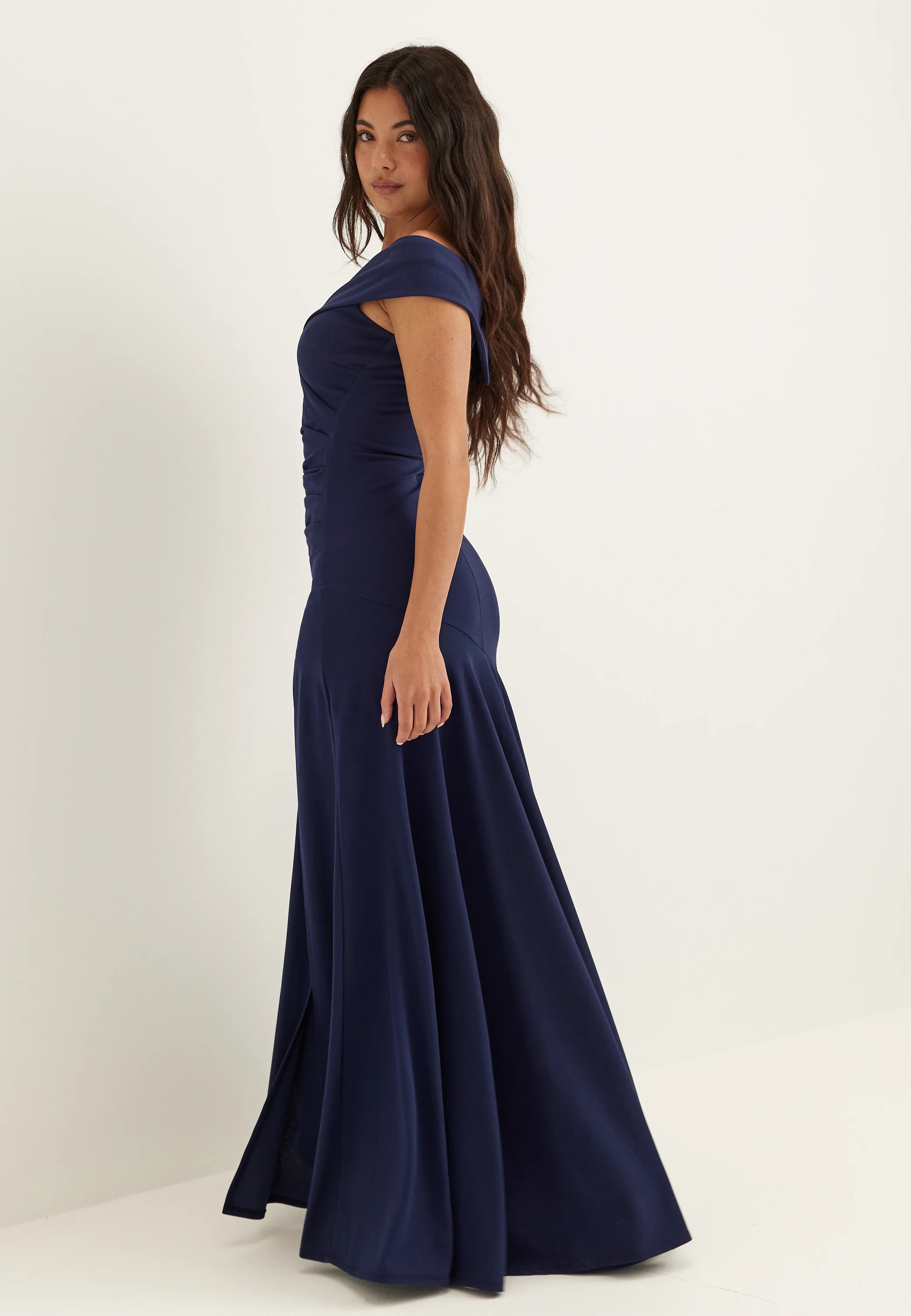 Bardot Pleat Maxi With Split - Image 2