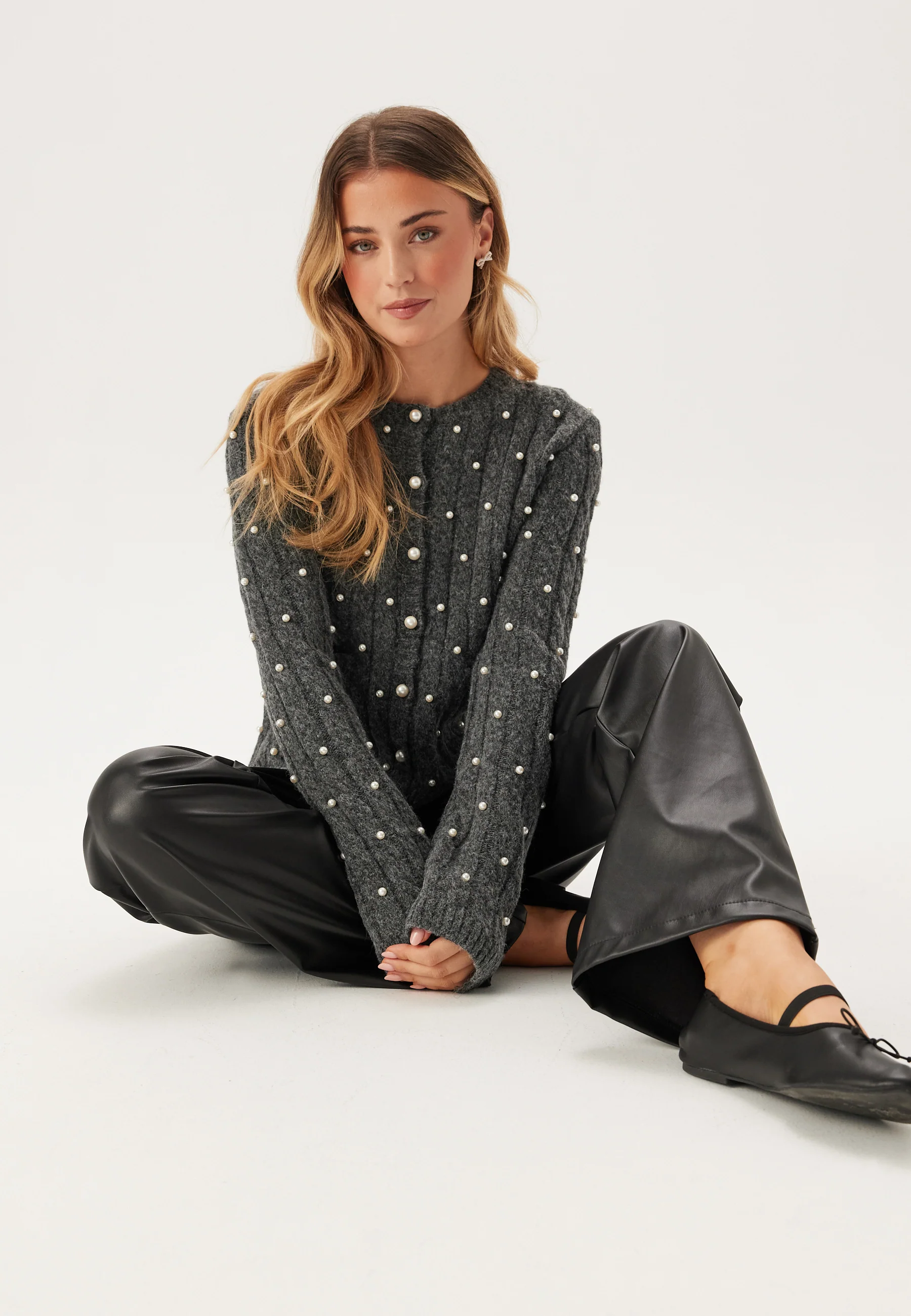 Beaded Knitted Cardigan - Image 3