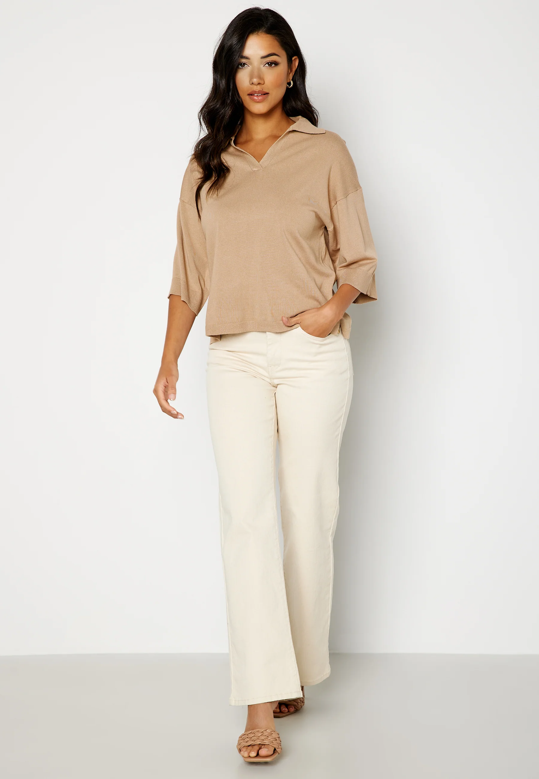 Bella S/S Polo Pullover Knit - Image 2