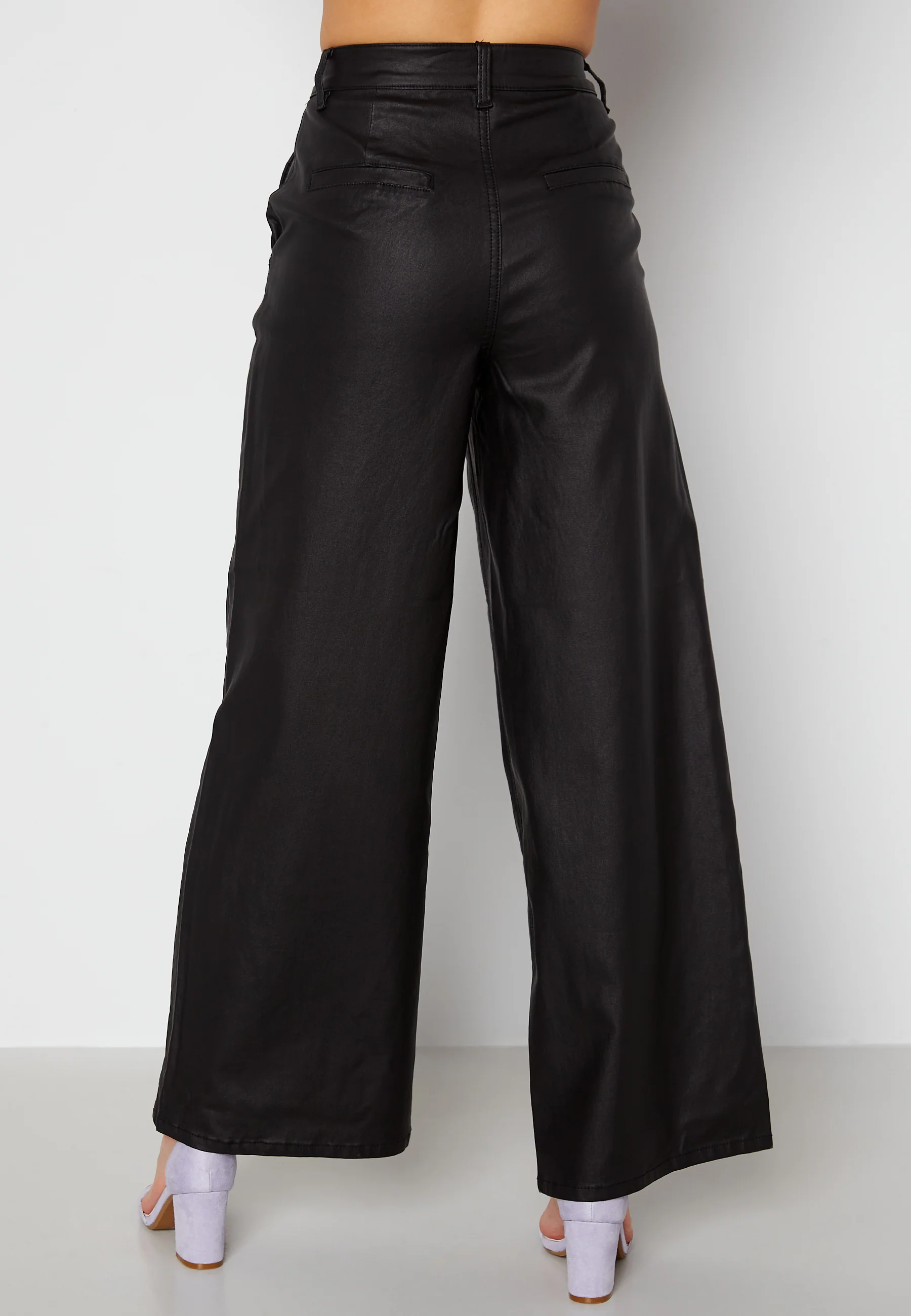 Belle HW Coated Wide Pants - Image 3