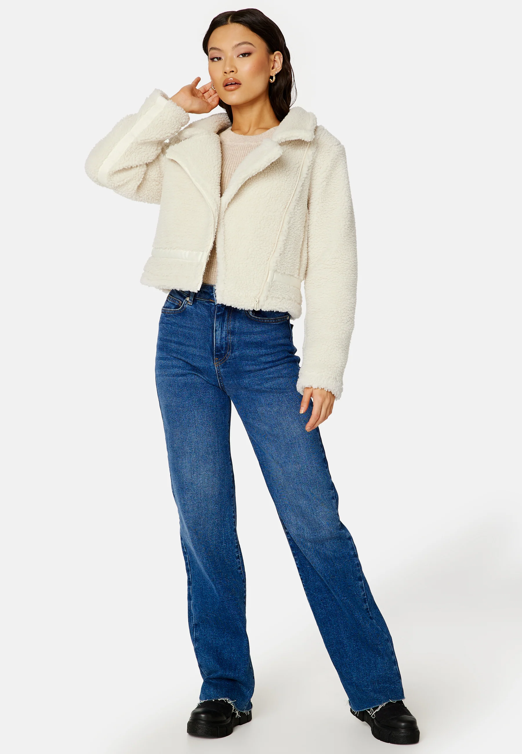Belle Teddy Biker Jacket - Image 2