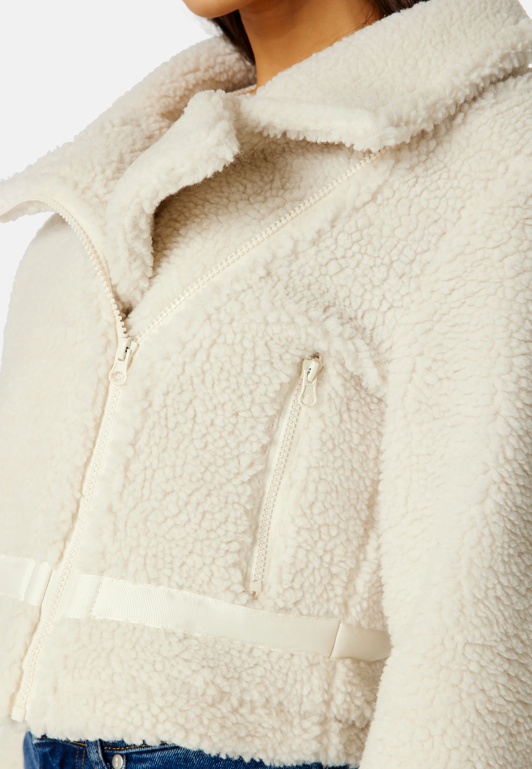 Belle Teddy Biker Jacket - Image 5