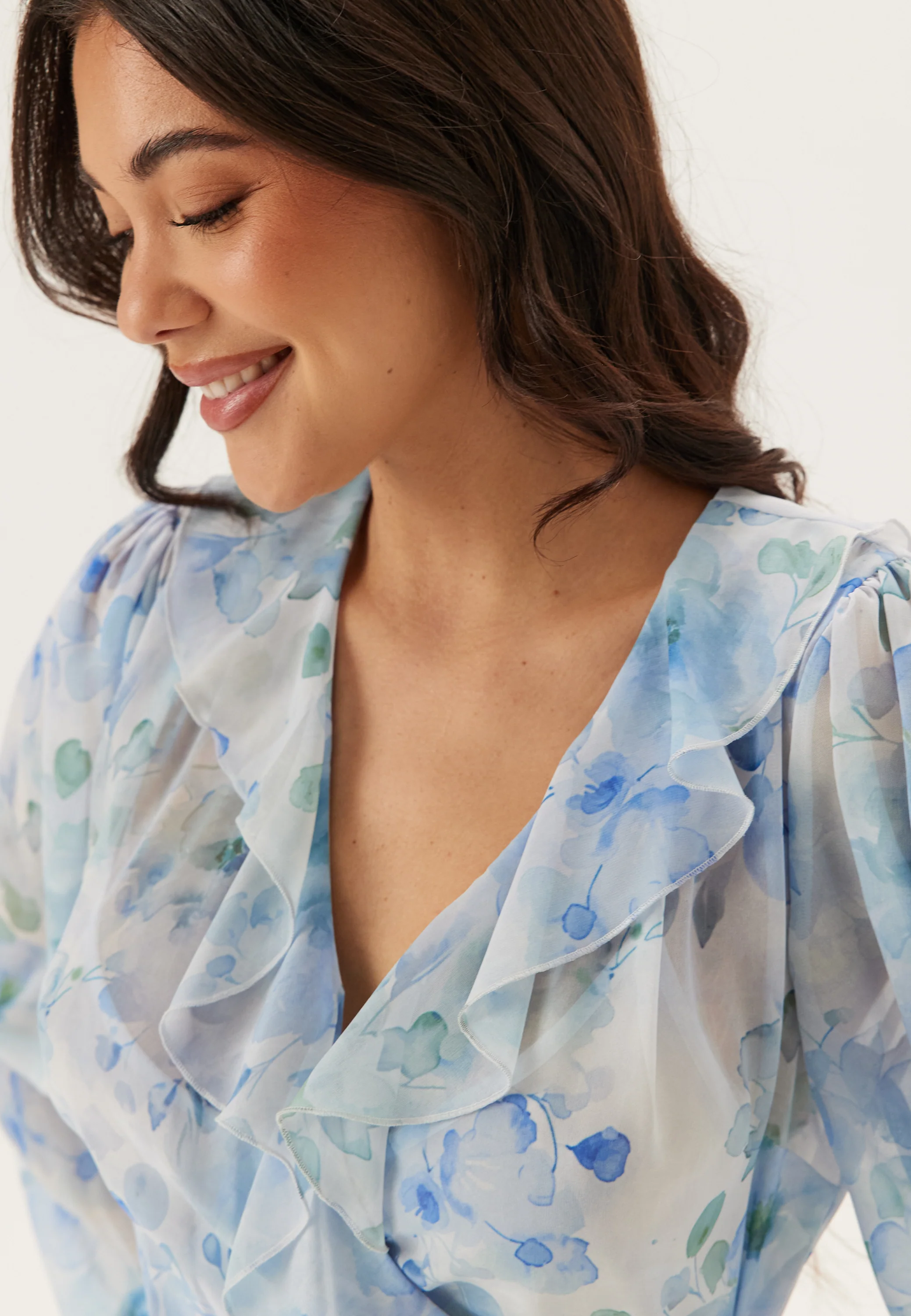 Belted Chiffon Midi Dress - Image 7
