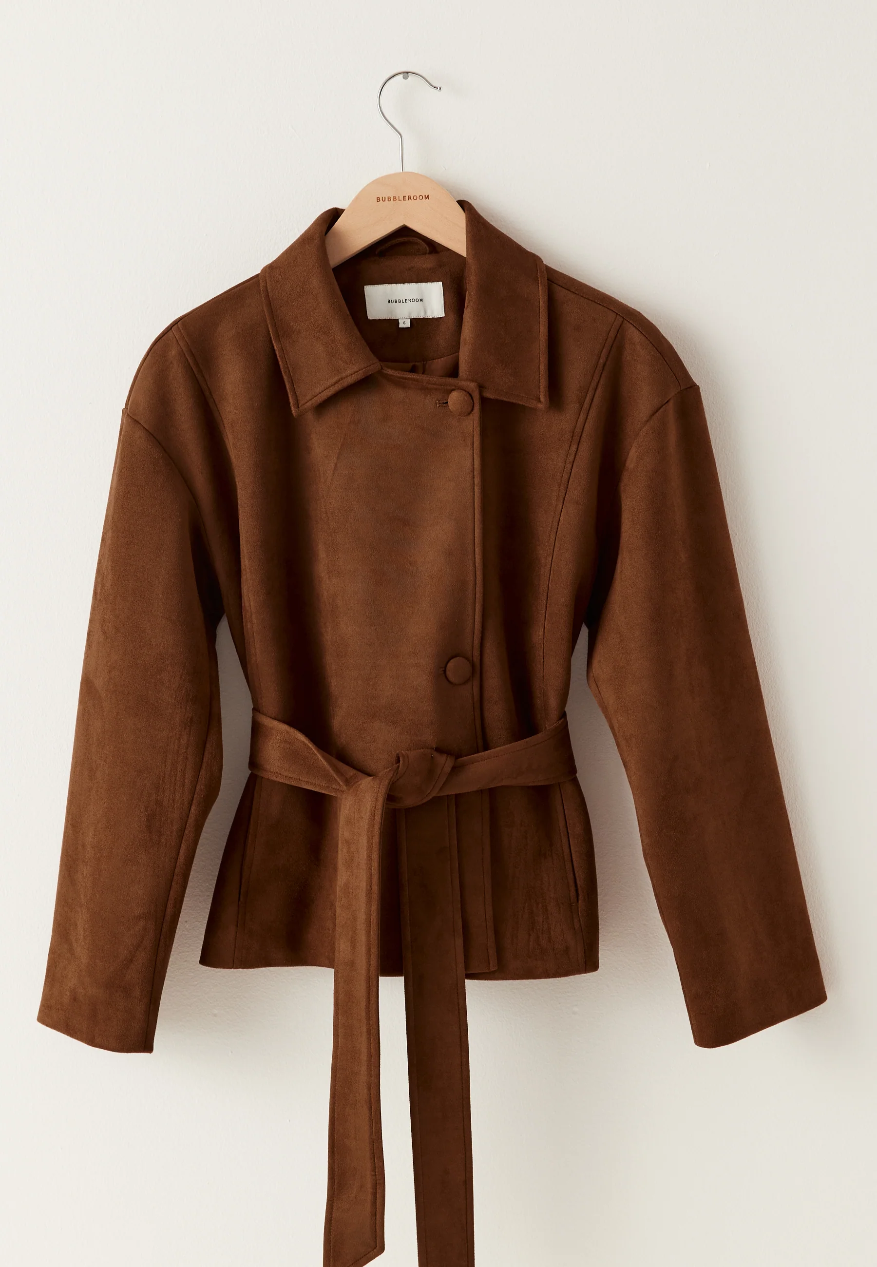 Belted Faux Suede Jacket - Image 8